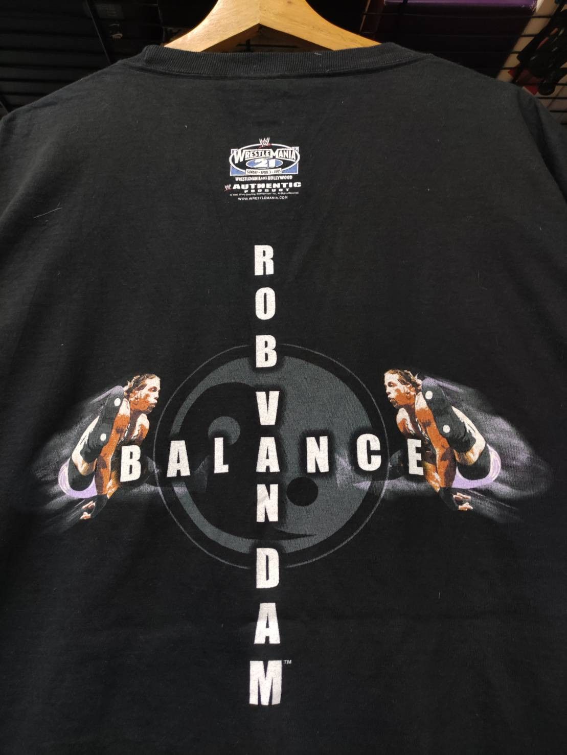 WWF Vtg 00's Rob Van Dam " Balance " Wrestlemania Promo T-Shirt Size US XL / EU 56 / 4 - 1 Thumbnail