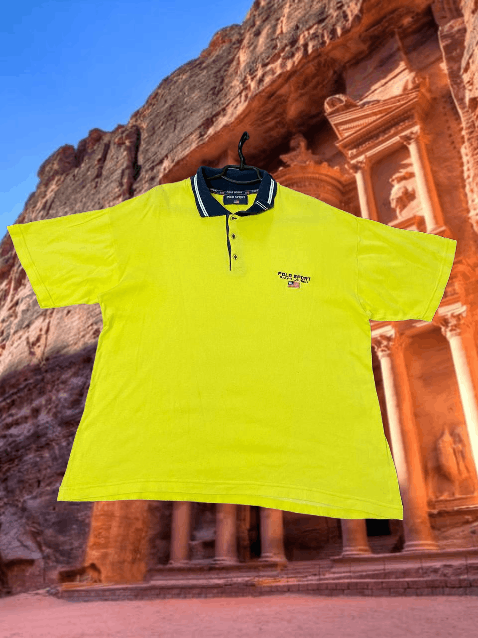 Polo Ralph Lauren Vintage yellow T-Shirts Polo sport Ralph Lauren Y2K Size US M / EU 48-50 / 2 - 1 Thumbnail