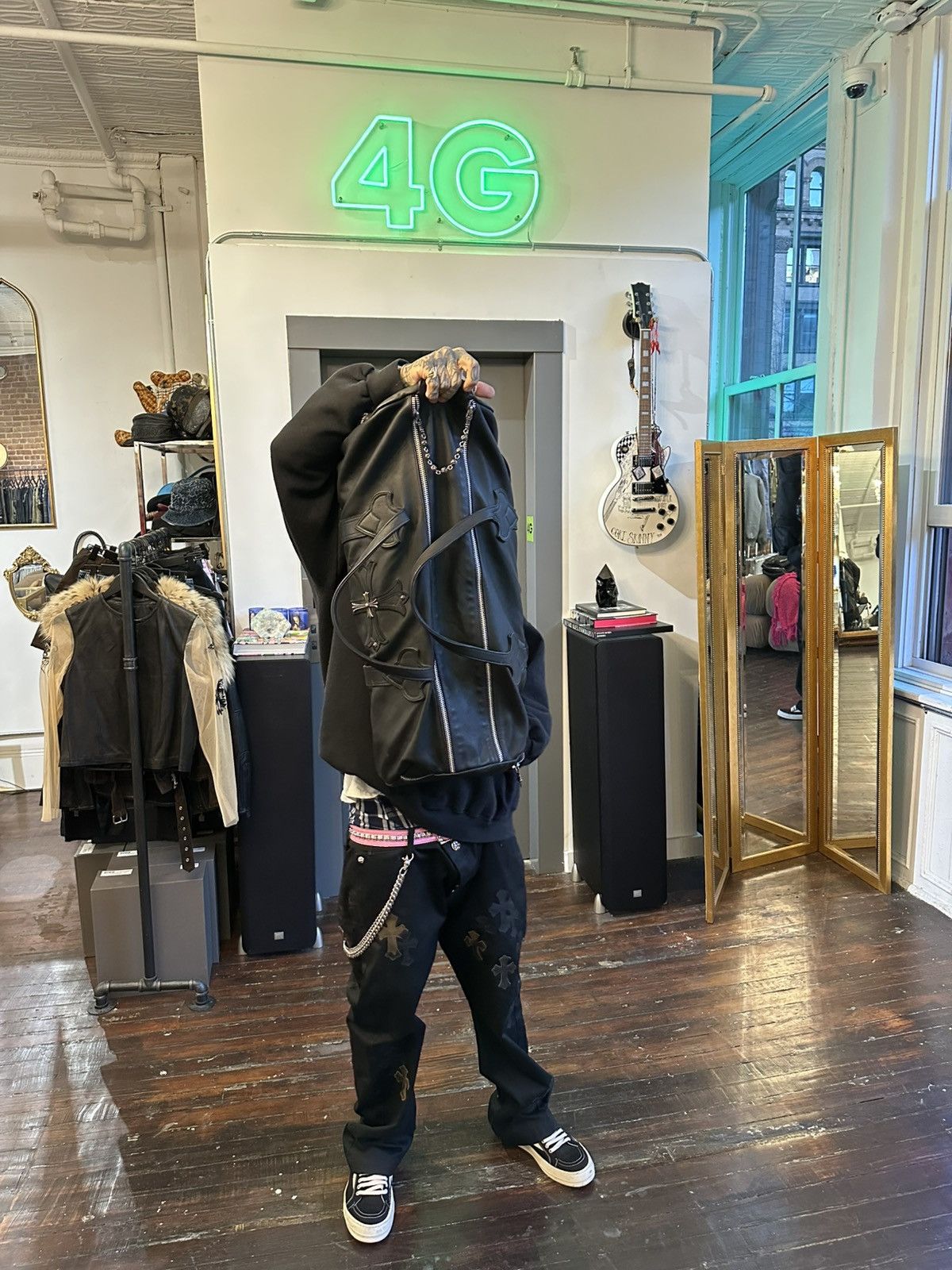 Chrome Hearts CHROME HEARTS LEATHER PATCHED CROSS DUFFLE Size ONE SIZE - 1 Thumbnail