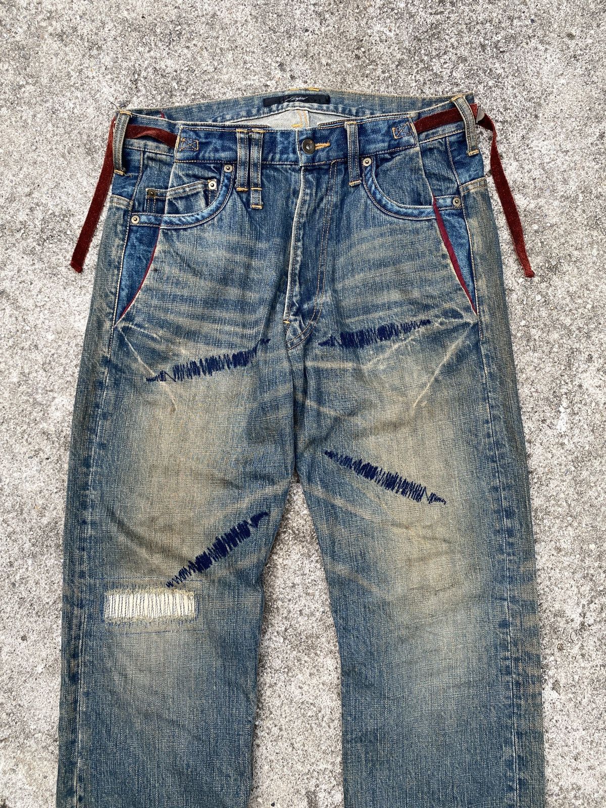 Japanese Brand Shapel Japan Rusty Distressed Denim Size US 32 / EU 48 - 3 Thumbnail