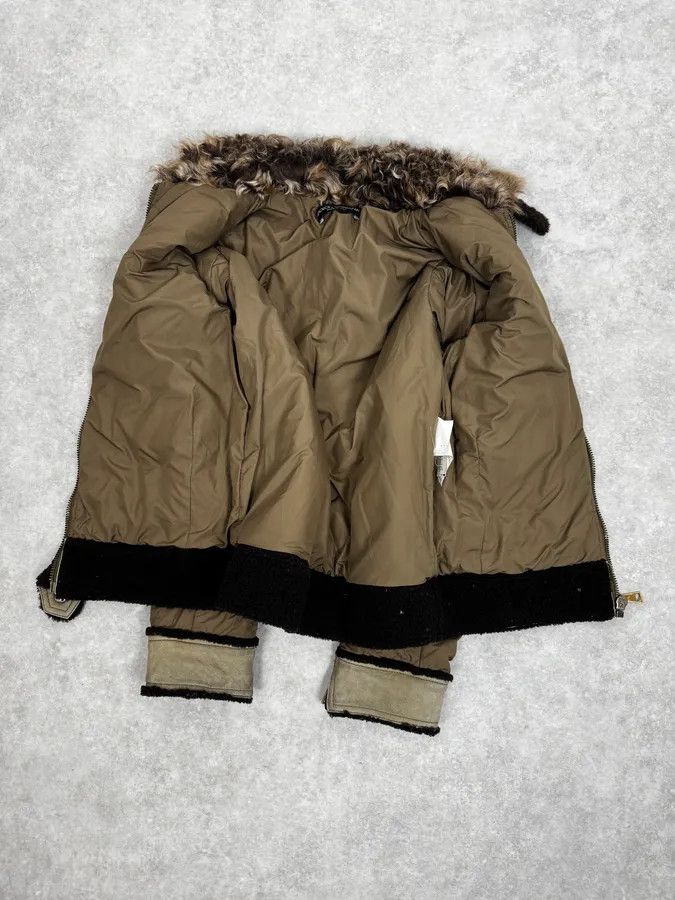 Dolce & Gabbana 2000s Dolce & Gabbana Olive Green Nylon Lambskin Leather Jacket Size XS / US 0-2 / IT 36-38 - 7 Thumbnail