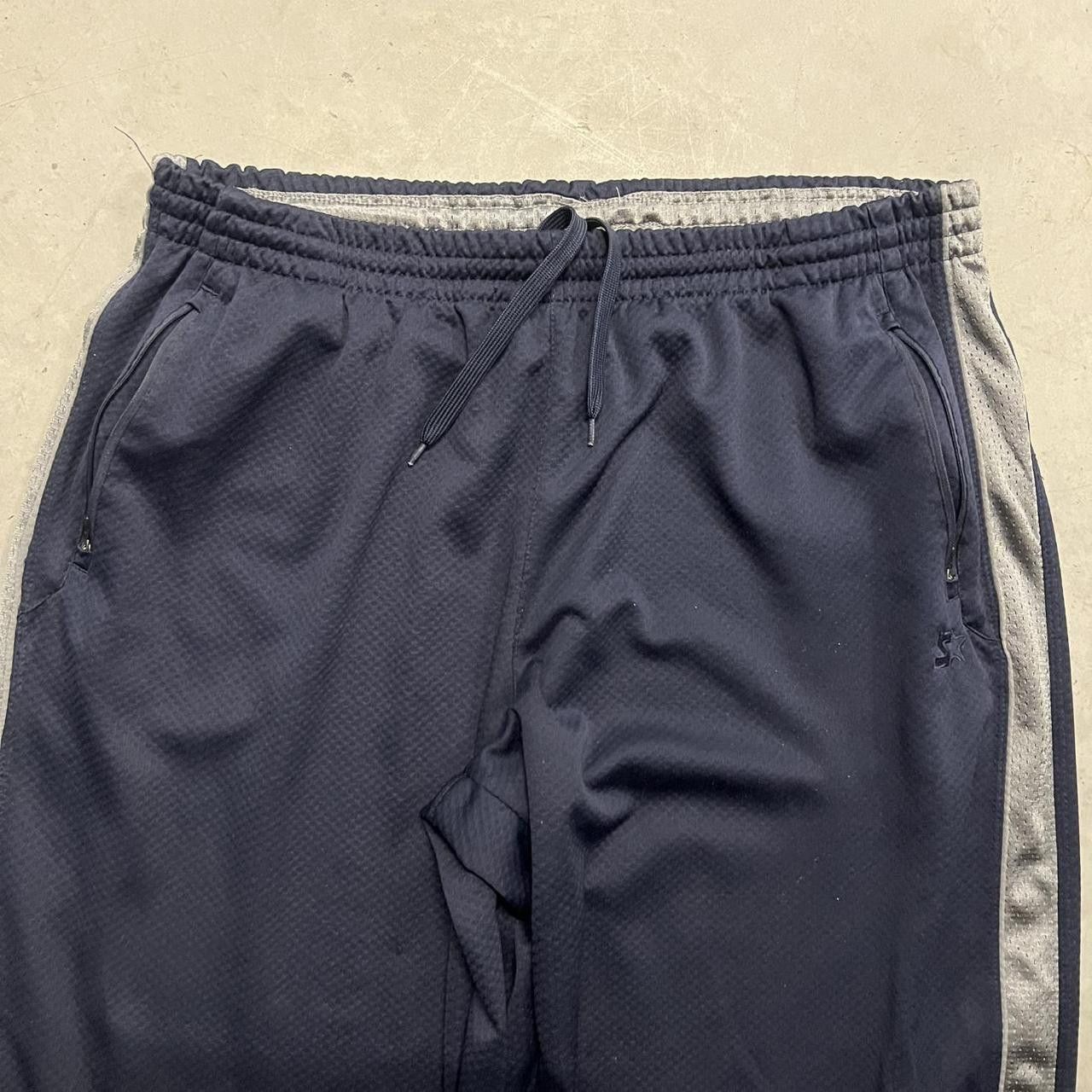 Vintage Vintage Y2K/2000s Super baggy Striped Track Pants with adjustable waistband and drawstrings and pockets! Size US 40 / EU 56 - 3 Thumbnail