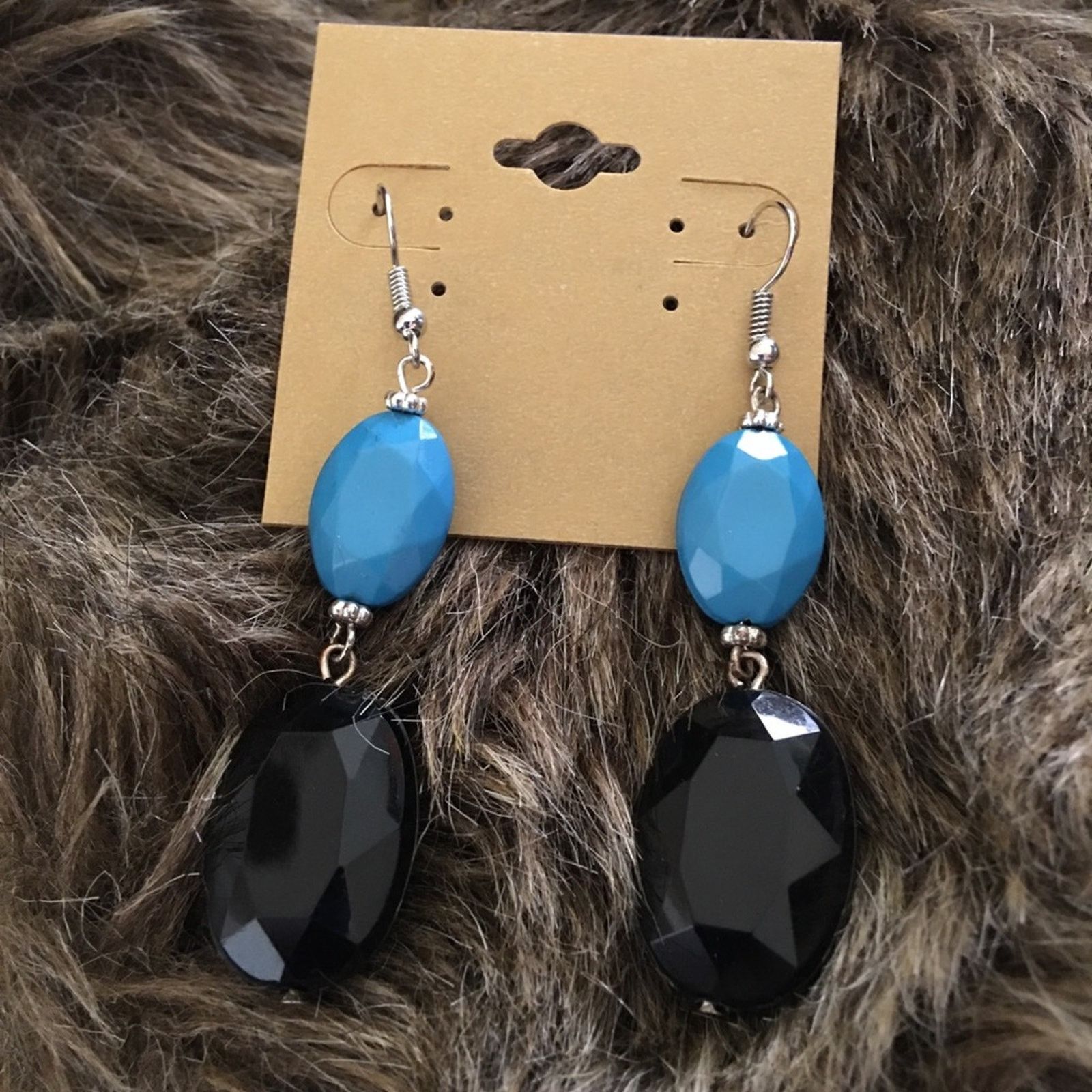 Jewelry Multi tone faceted plastic bead drop earrings Size ONE SIZE - 2 Thumbnail