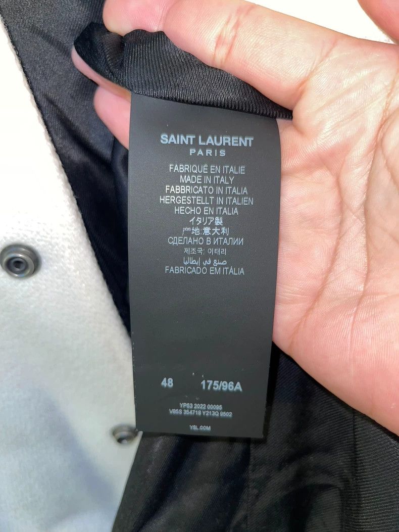 Saint Laurent Paris saint Laurent paris22fw genuine off-white wool patchwork l Size US M / EU 48-50 / 2 - 5 Thumbnail