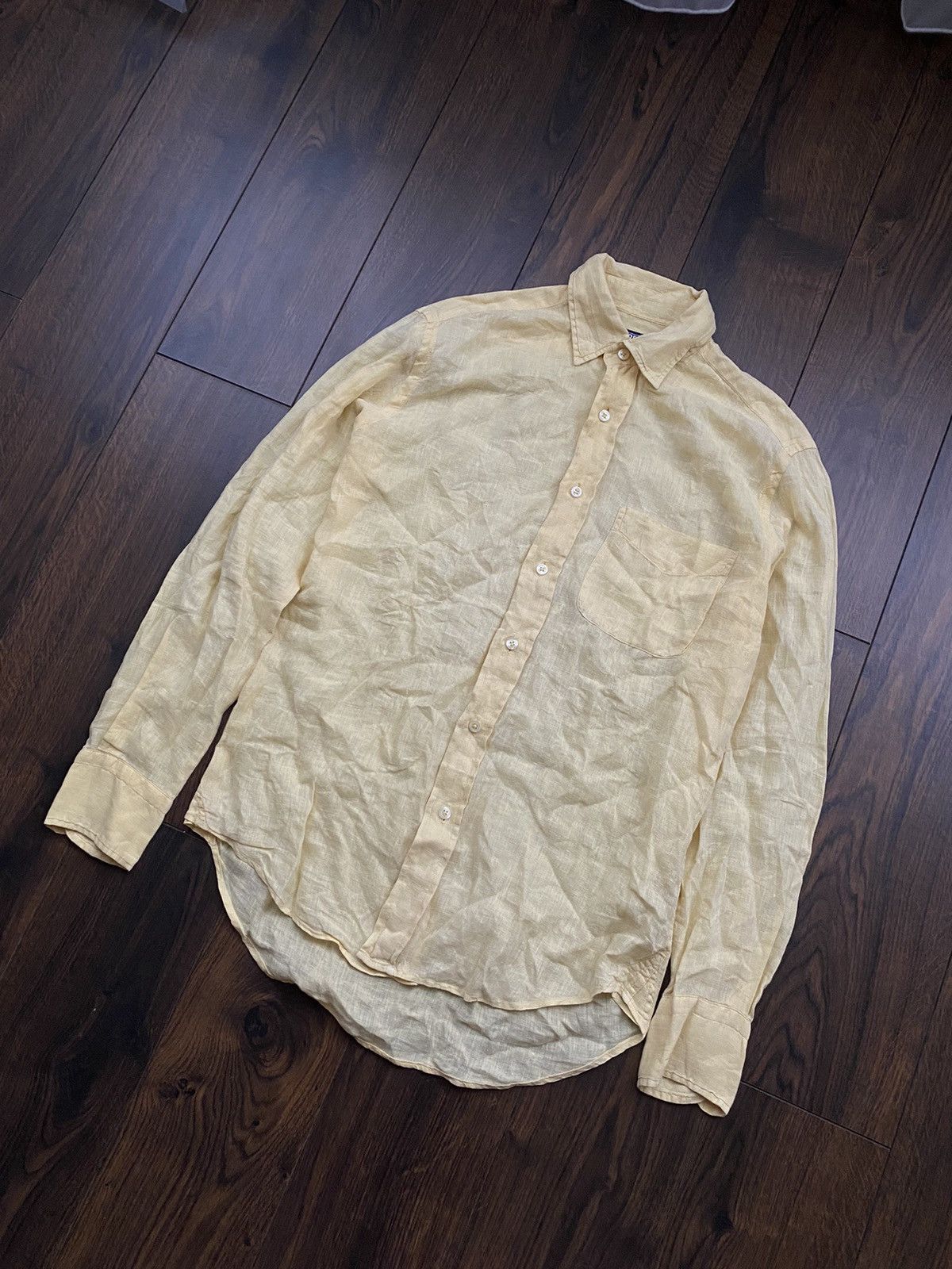 Vilebrequin Navy Linen Button Up Shirt S