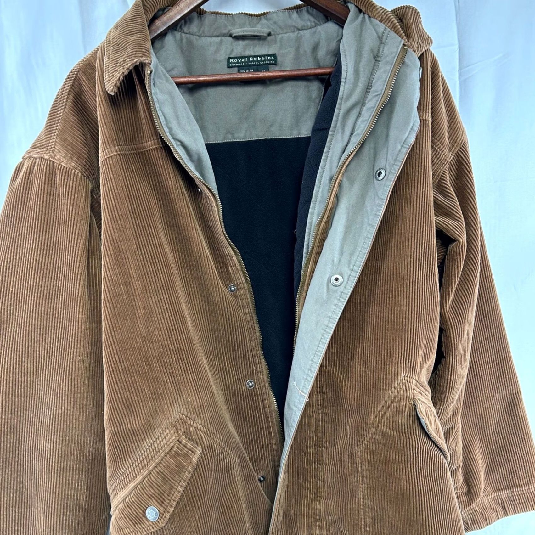 Royal Robbins Royal Robbins Corduroy Jacket Mens XL Brown Quilted Fleece Lined Field Coat Size US XL / EU 56 / 4 - 7 Thumbnail