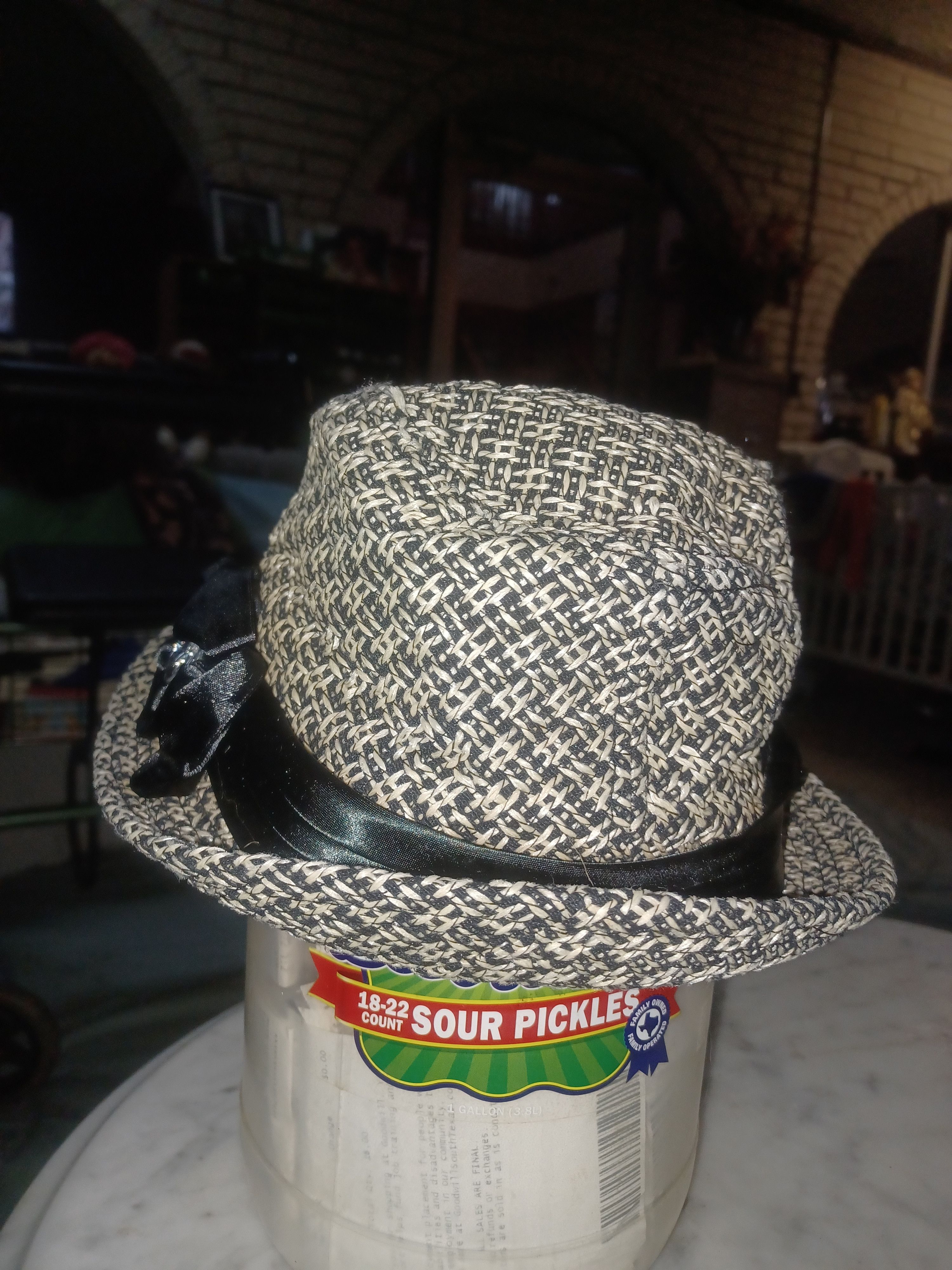 Other Hat Women's Tweed Bow Rhinestone Size ONE SIZE - 3 Thumbnail