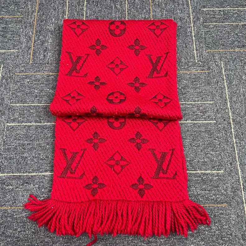 Louis Vuitton louis vuitton red fringed scarf-dmc Size ONE SIZE - 1 Thumbnail