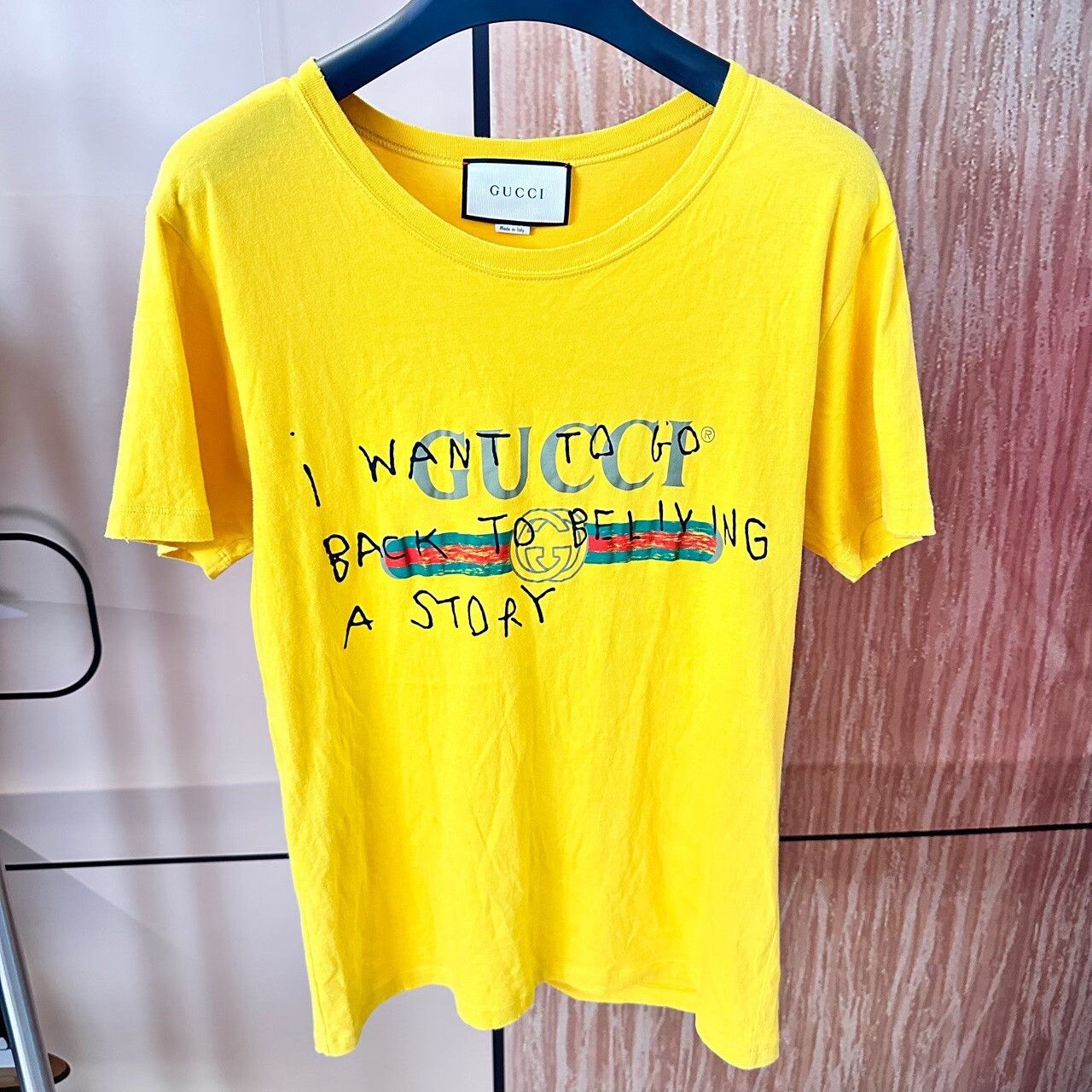 Gucci Gucci Graphic Yellow T-Shirt XS Women Size XS / US 0-2 / IT 36-38 - 1 Thumbnail