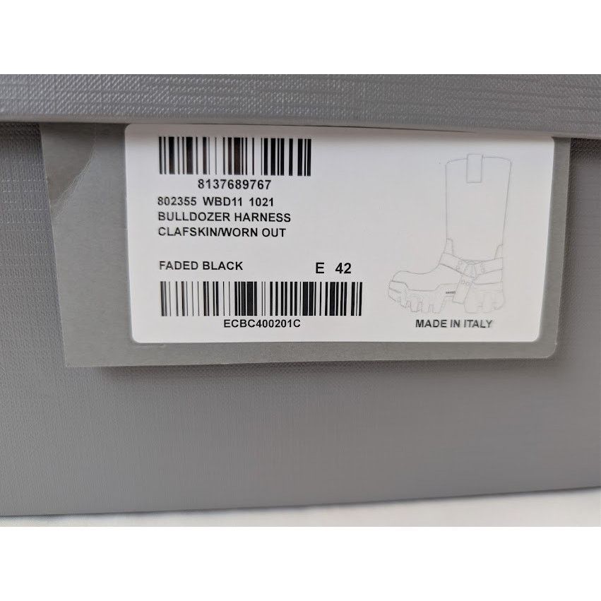 Balenciaga o1rshd1 Q:2 / Bulldozer Harness Boots in Faded Black Size US 9 / EU 42 - 22 Thumbnail