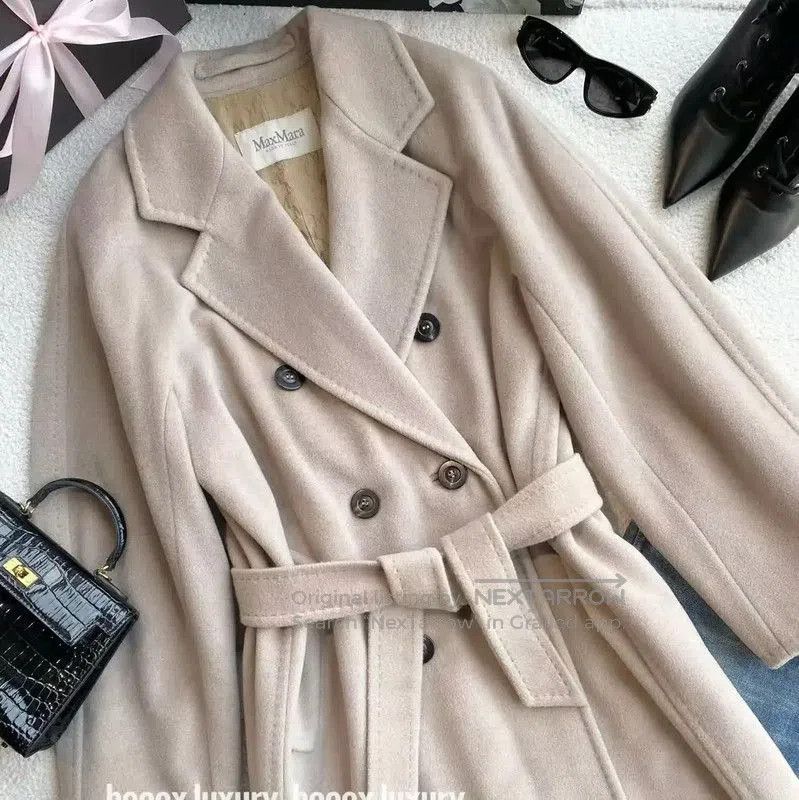 Max Mara MaxMara Beige Wool Women's Coat . Size XXS / US 00 / IT 34 - 4 Thumbnail