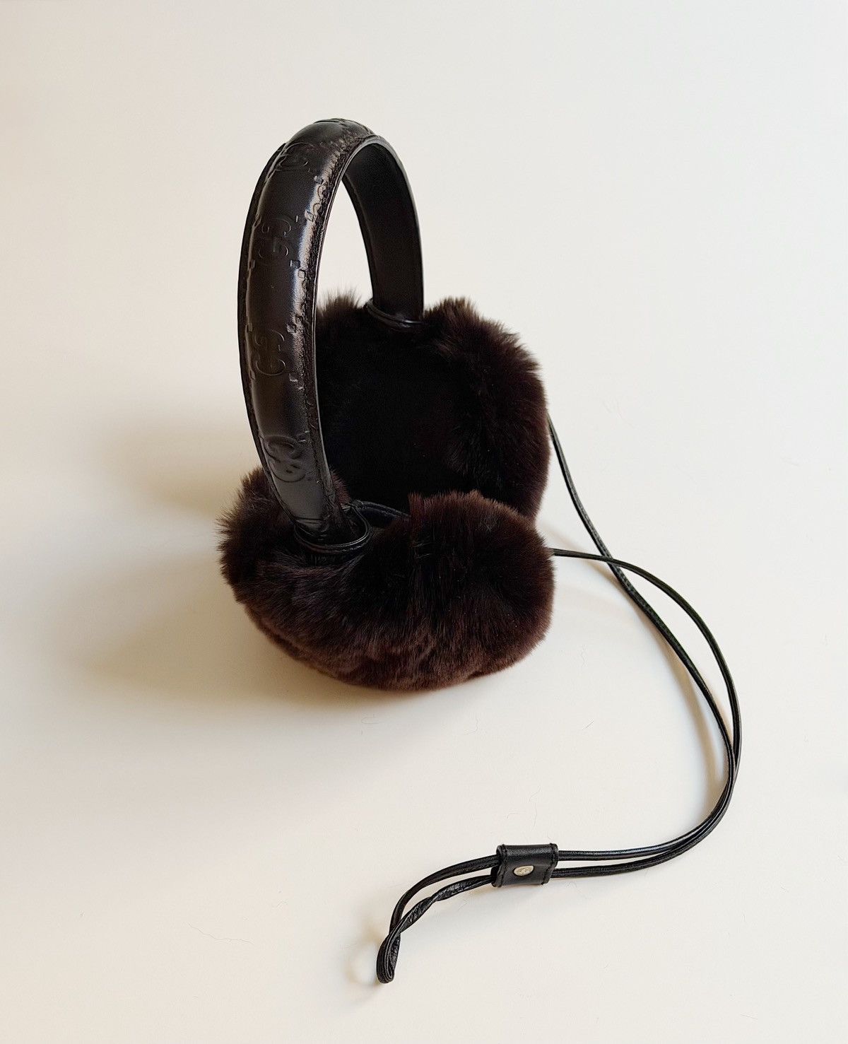 Gucci GUCCI Tom Ford FW 2003 Lapin Fur Ear Muffs Monogram warmers Size ONE SIZE - 7 Thumbnail