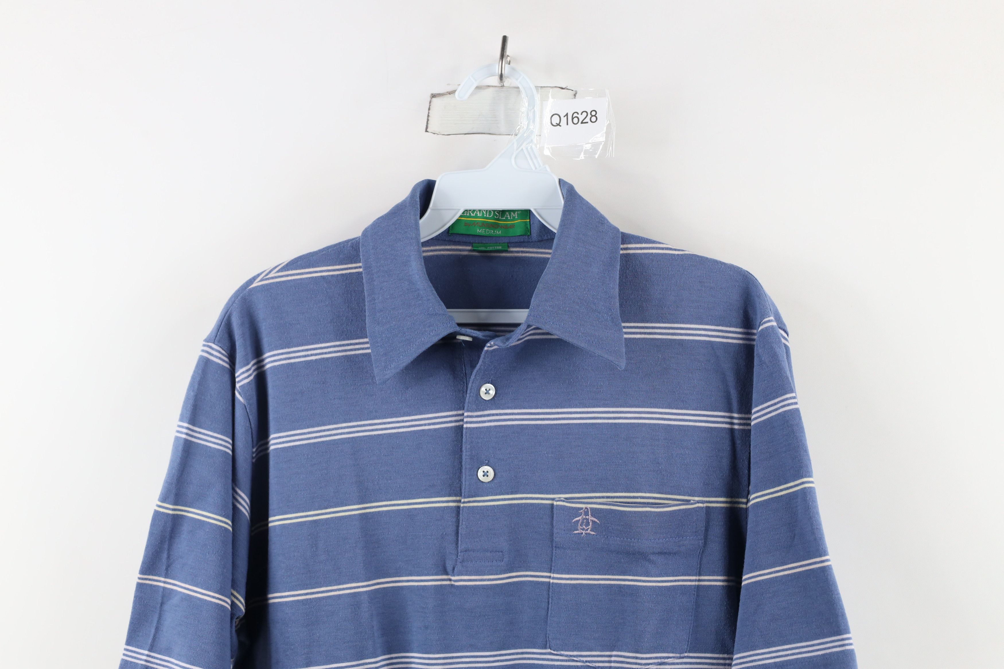 Vintage Vintage 70s 80s Streetwear Striped Knit Golf Polo Shirt Size US M / EU 48-50 / 2 - 2 Thumbnail