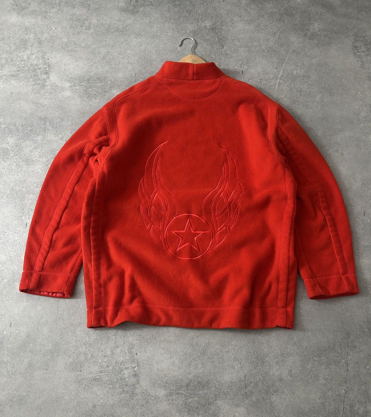 JET SET Vintage Jet Set Stars Big logo red fleece y2k Size US M / EU 48-50 / 2 - 1 Thumbnail