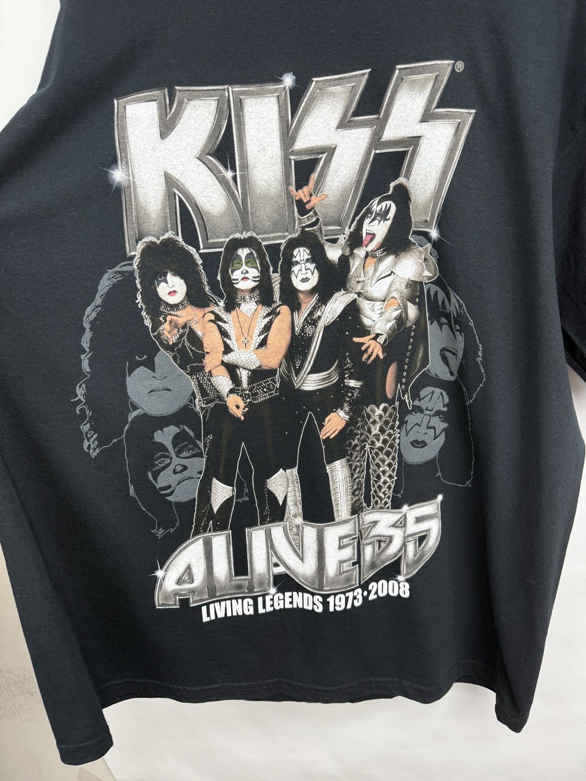 KISS 🇺🇸 Vintage Kiss Alive 35 World Tour 1973 2008 T-Shirt Retro Size US XL / EU 56 / 4 - 5 Thumbnail