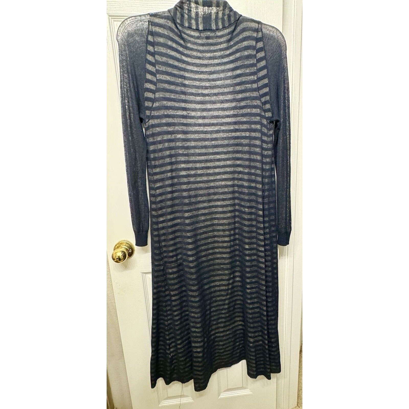 Anthropologie LADAKH Lightweight Open Front Duster Navy Striped - M Size M / US 6-8 / IT 42-44 - 6 Thumbnail