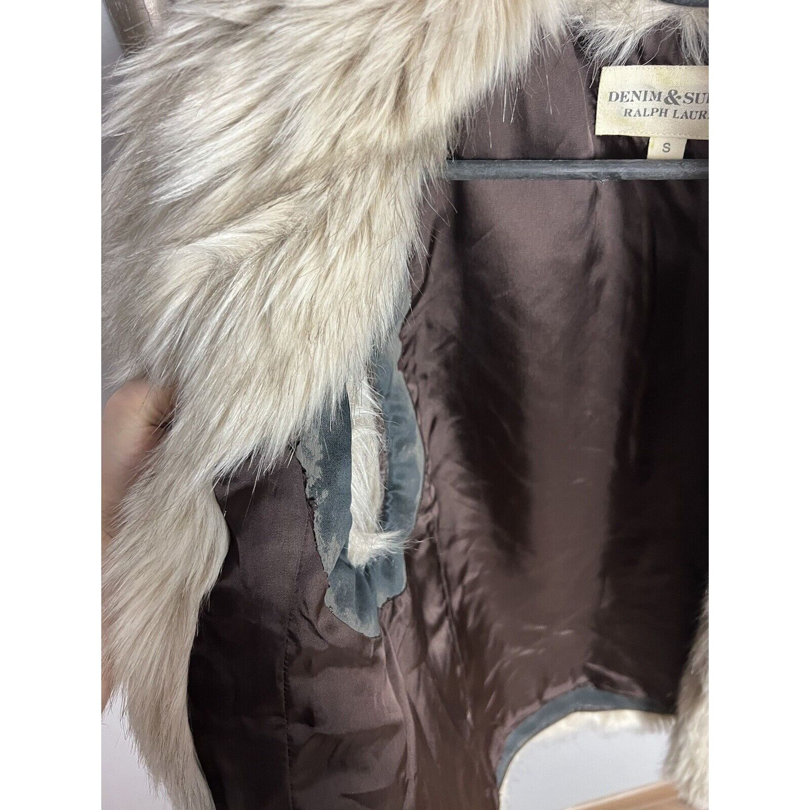 Denim & Supply Ralph Lauren Ralph Lauren Denim&Supply VTG Y2k Acrylic Fur Deep Peel Vest Size S / US 4 / IT 40 - 11 Thumbnail