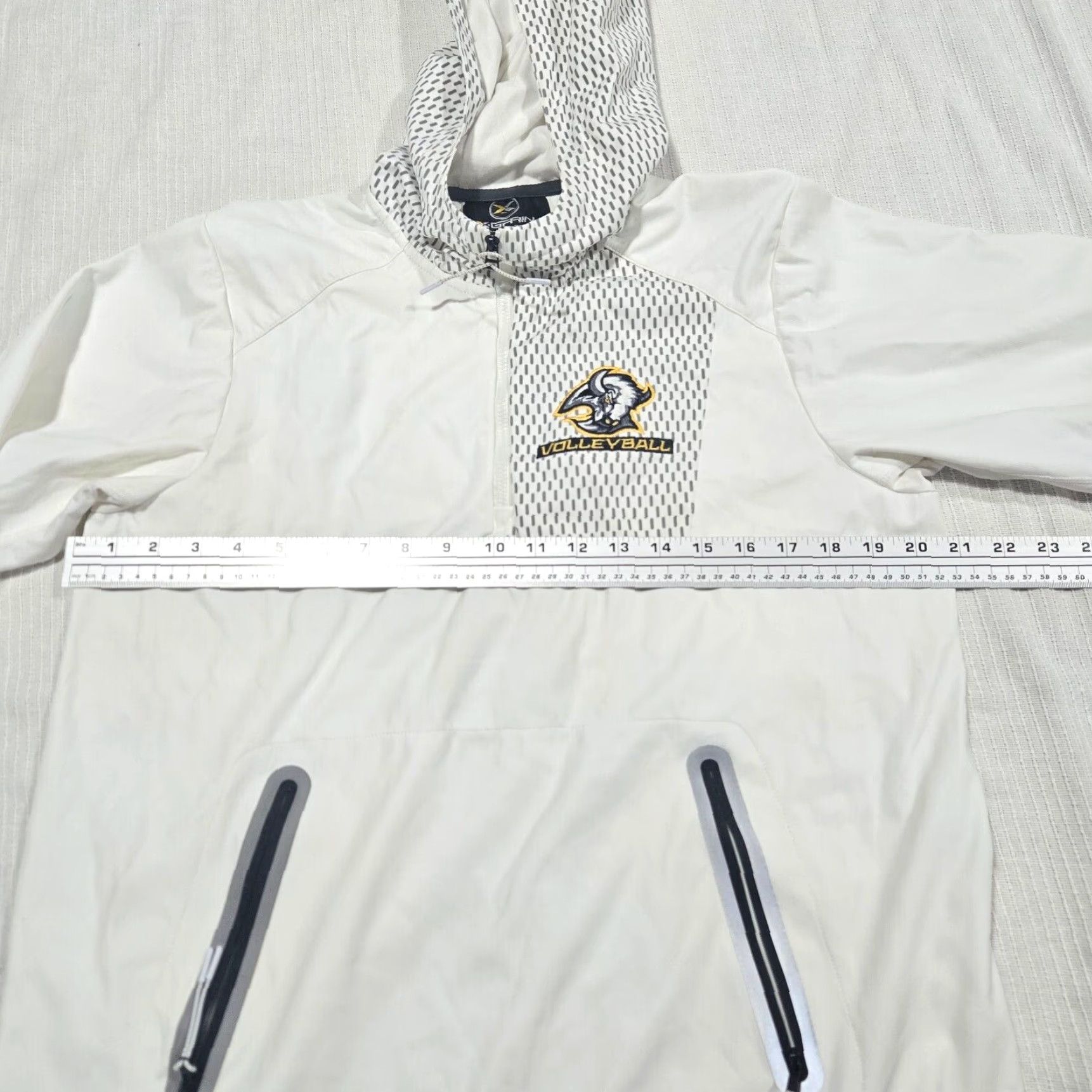 Vintage Floyd VA Buffalo Volleyball White Rain Jacket Coat Full Zip Adult Women's XS Coat Women XS White Rain Coat Full Zip Size XS / US 0-2 / IT 36-38 - 5 Thumbnail