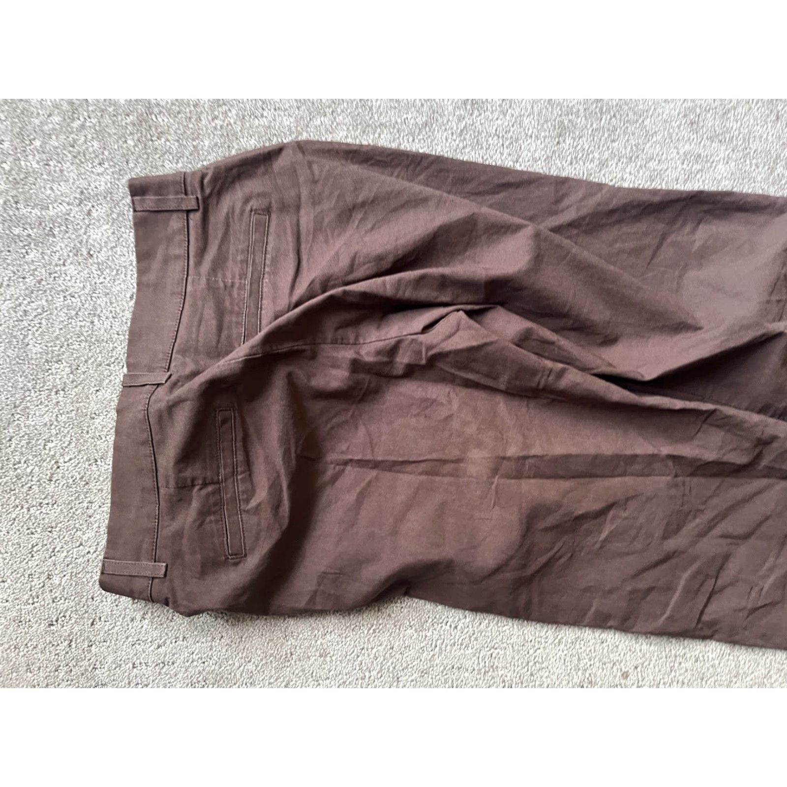 Dockers DOCKERS Women Pants 6P Petite Brown Solid Cotton Poly Knit Flat Front Casual Chino Straight Inseam 30in Womens Pants Size 28" / US 6 / IT 42 - 4 Thumbnail
