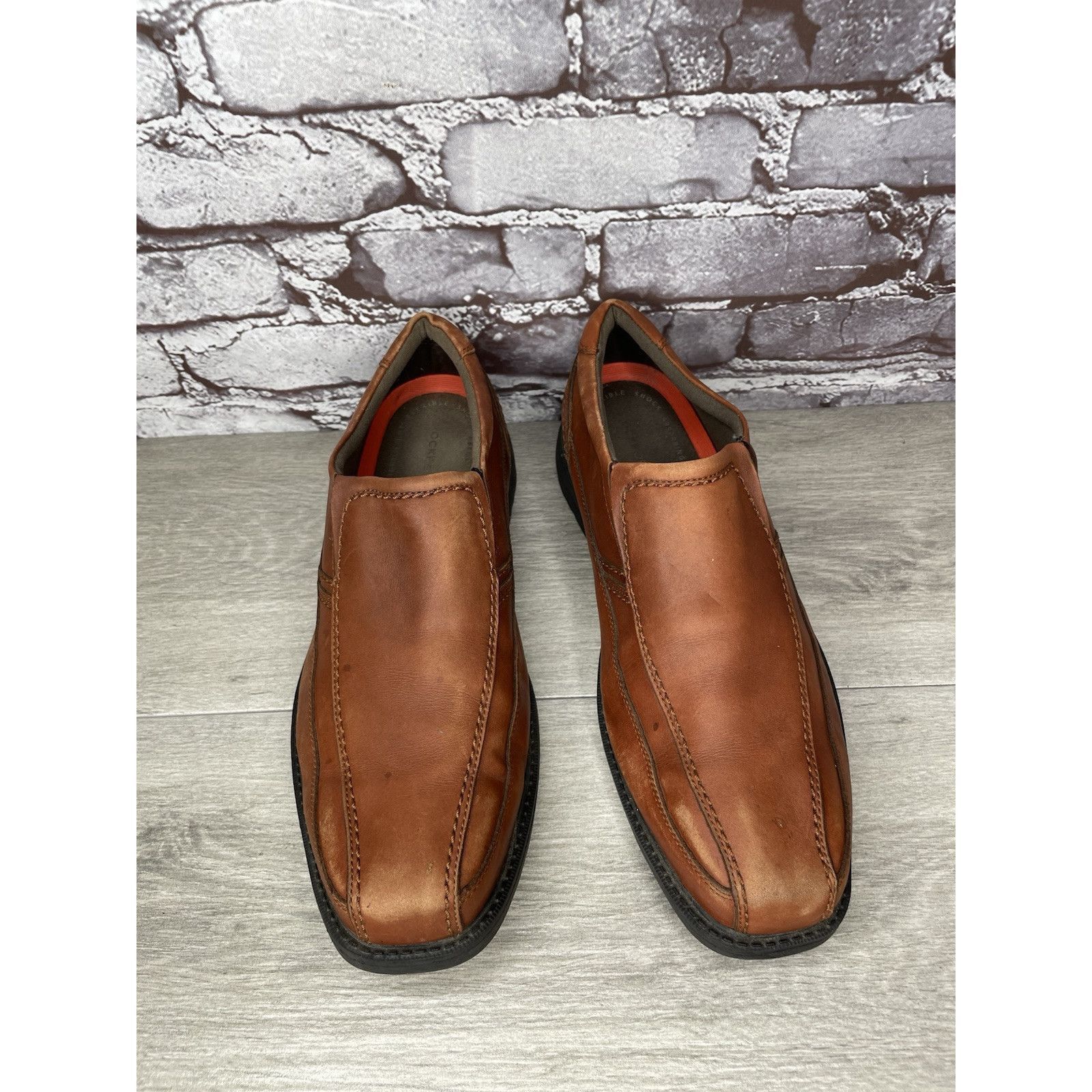 Rockport Rockport Trustech Brown Leather Slip On Casual Bicycle Toe L Size US 10.5 / EU 43-44 - 14 Thumbnail