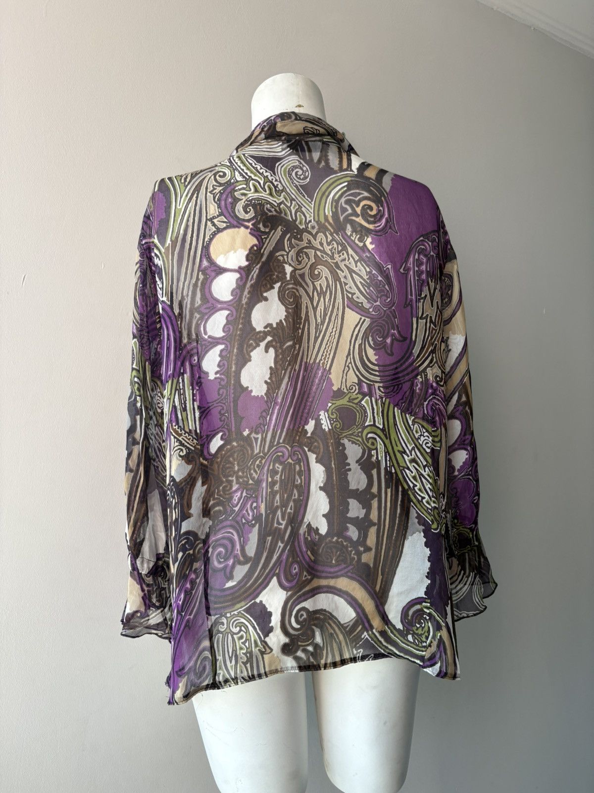 Vintage Gerry Weber silk shirt Size L / US 10 / IT 46 - 4 Thumbnail