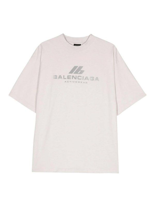 Balenciaga o1srvl11e0226 Activewear T-Shirt Medium Fit In Ivory Size US S / EU 44-46 / 1 - 1 Thumbnail