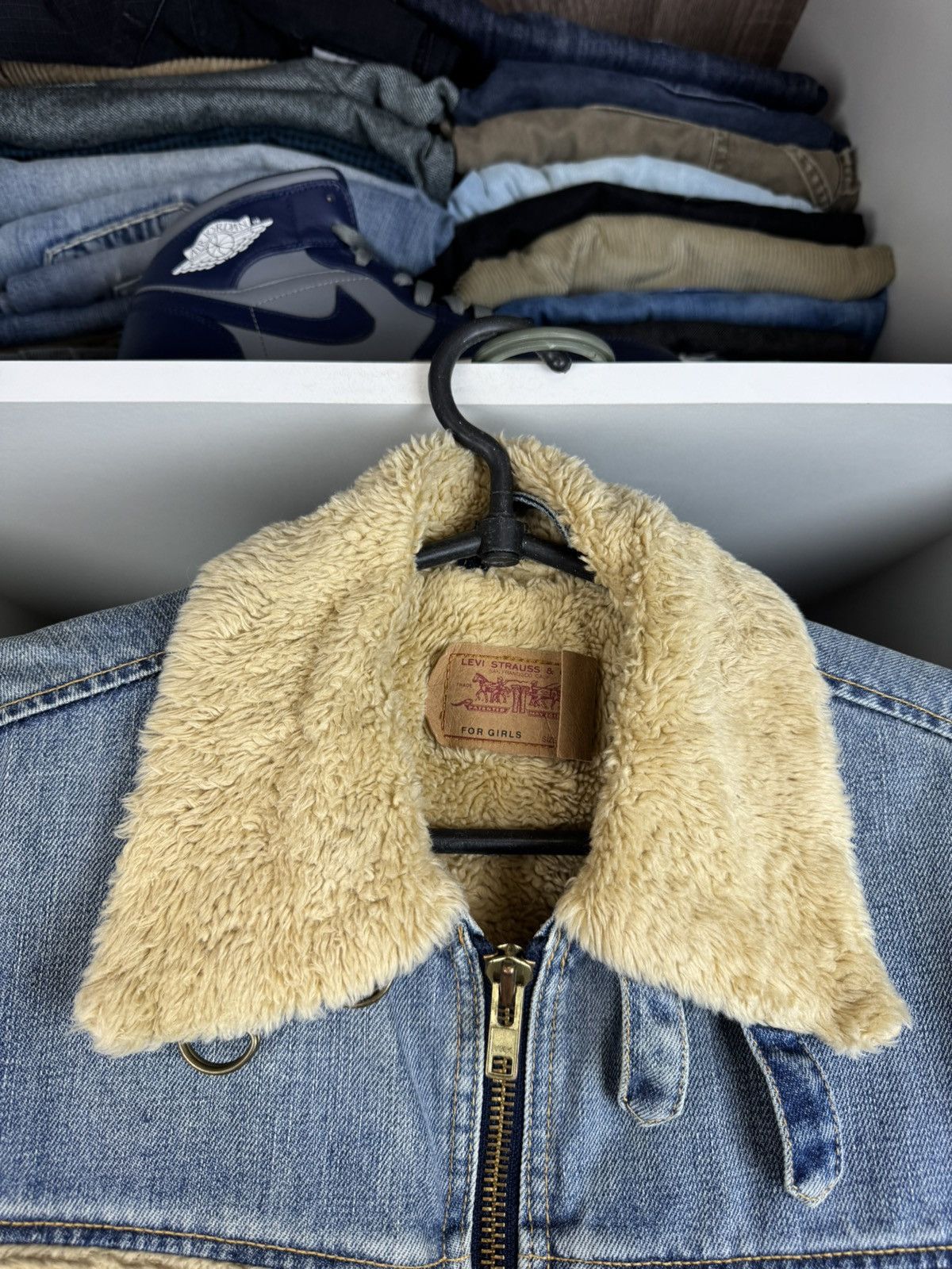 Levi's Vintage Levi's Sherpa Denim Jacket Zip Girls S Fits Women XS Size XS / US 0-2 / IT 36-38 - 3 Thumbnail