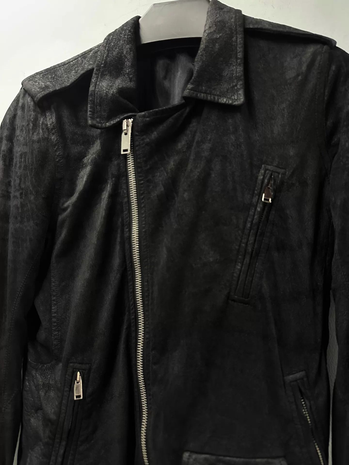 Rick Owens Rick Owens Suede Biker Jacket 46 Burnished Leather Size US S / EU 44-46 / 1 - 2 Thumbnail