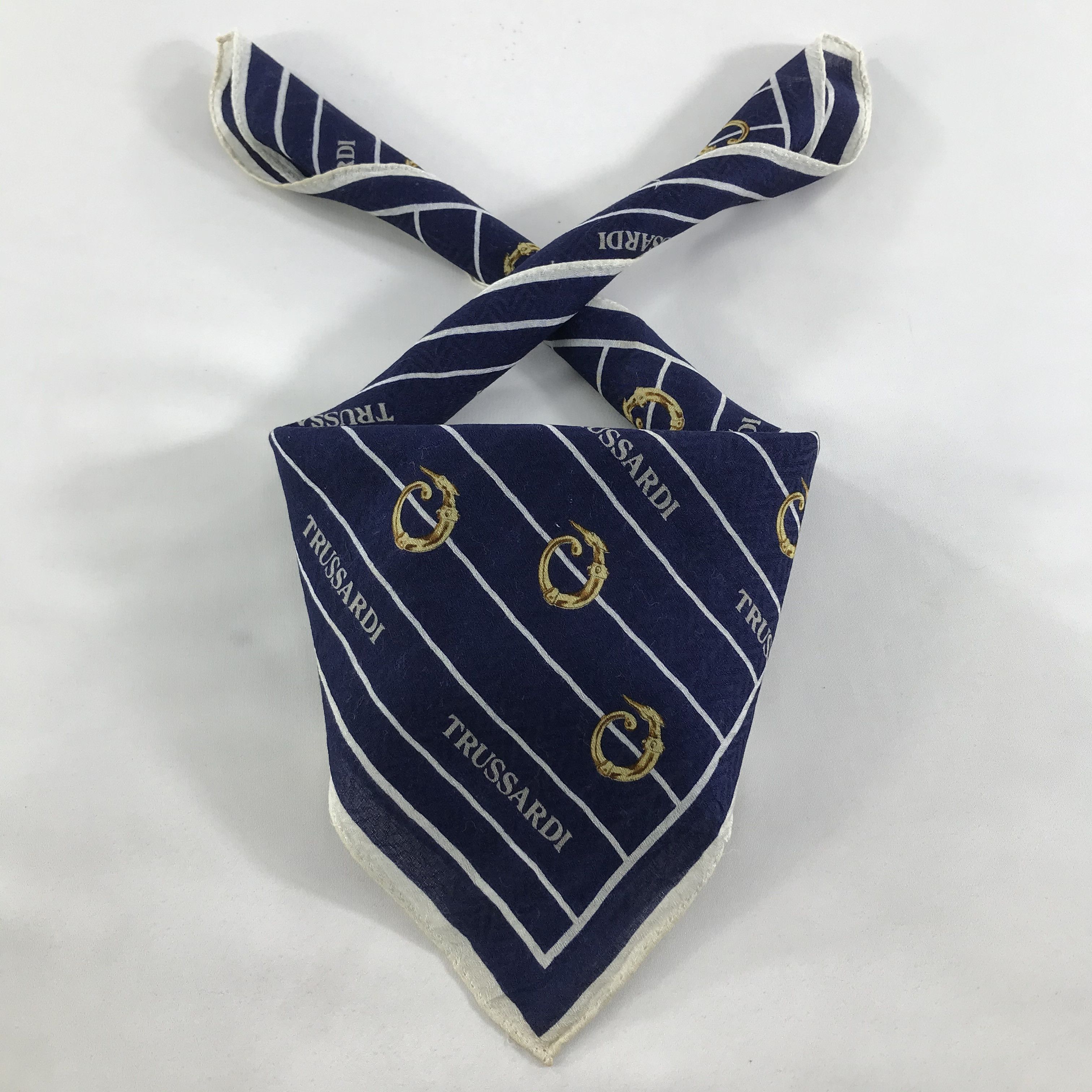 Trussardi × Vintage Trussardi Bandana / Handkerchief / Neckerchief - S1457 Size ONE SIZE - 3 Thumbnail