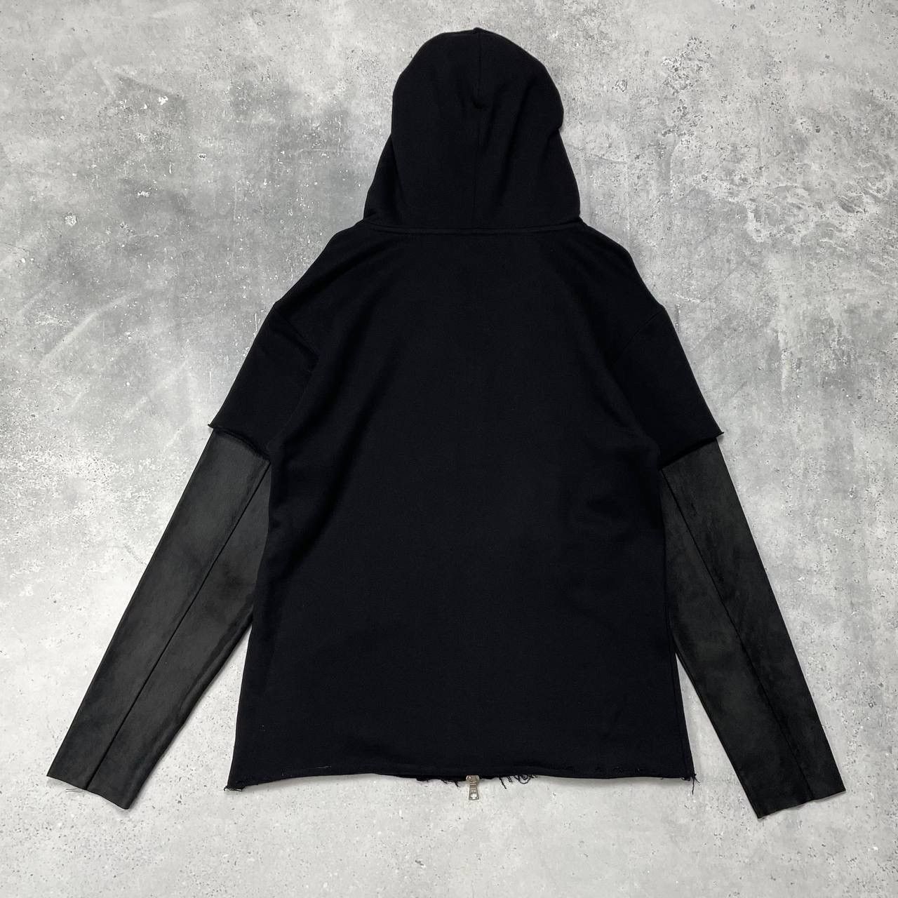 Rta RTA Full Zip-Up Hoodie With Leather Sleeves Women's Black Size M / US 6-8 / IT 42-44 - 16 Thumbnail