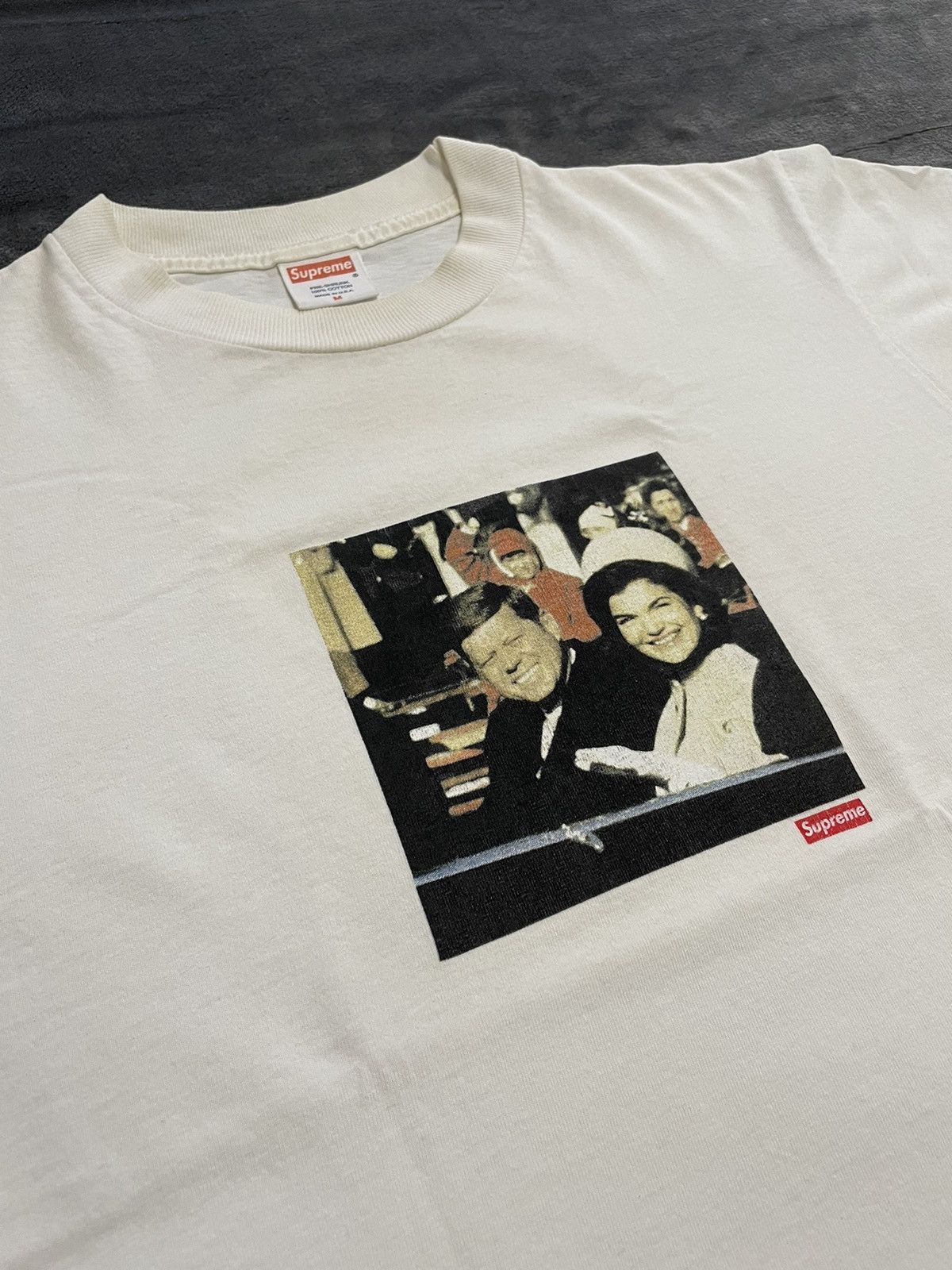 Supreme JFK photo Tee Shirt 2008 Black Medium Jackie O | eBay