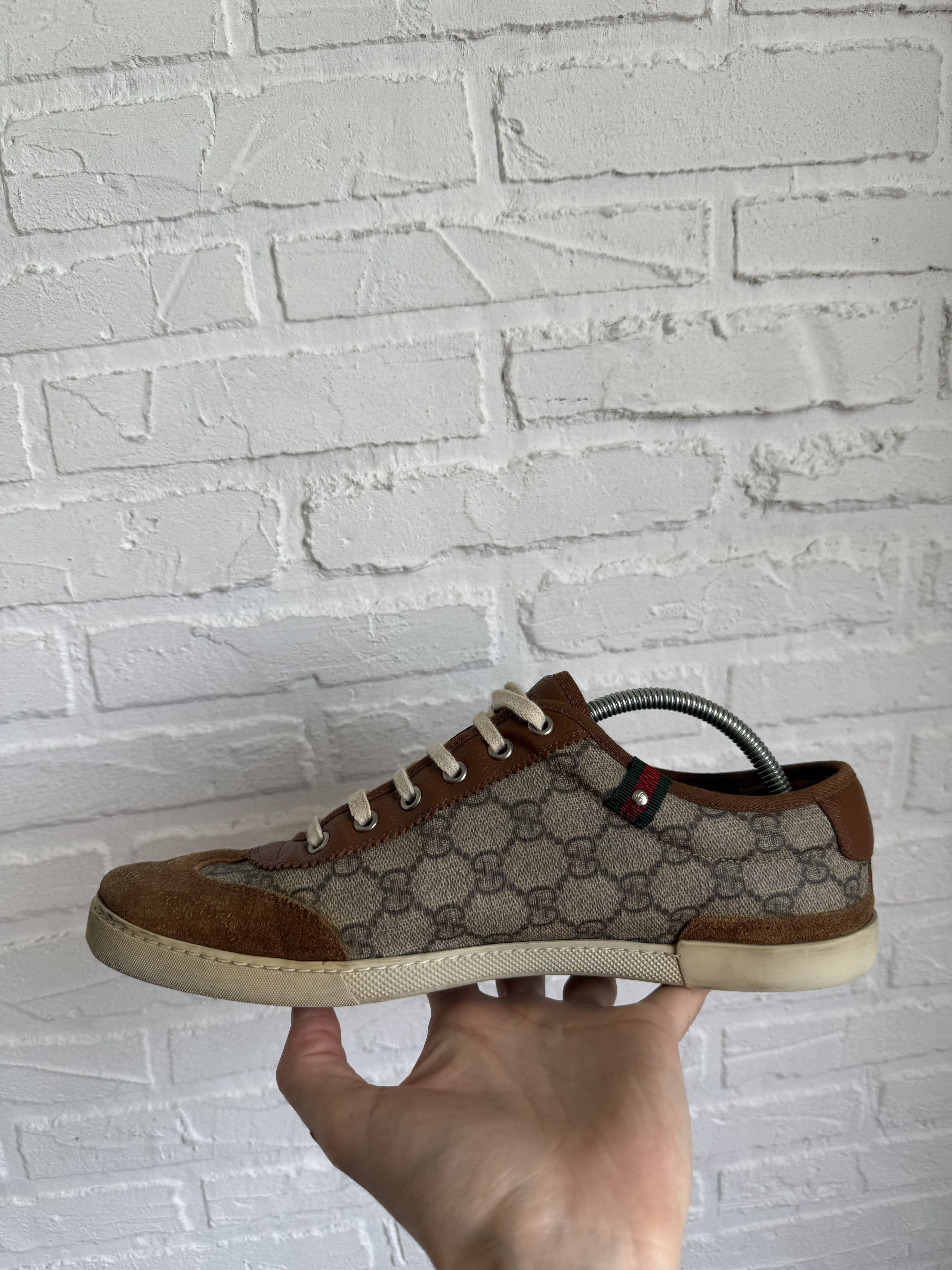 Gucci Vintage Gucci GG Monogram Canvas Sneakers Brown Size US 9.5 / EU 42-43 - 14 Thumbnail