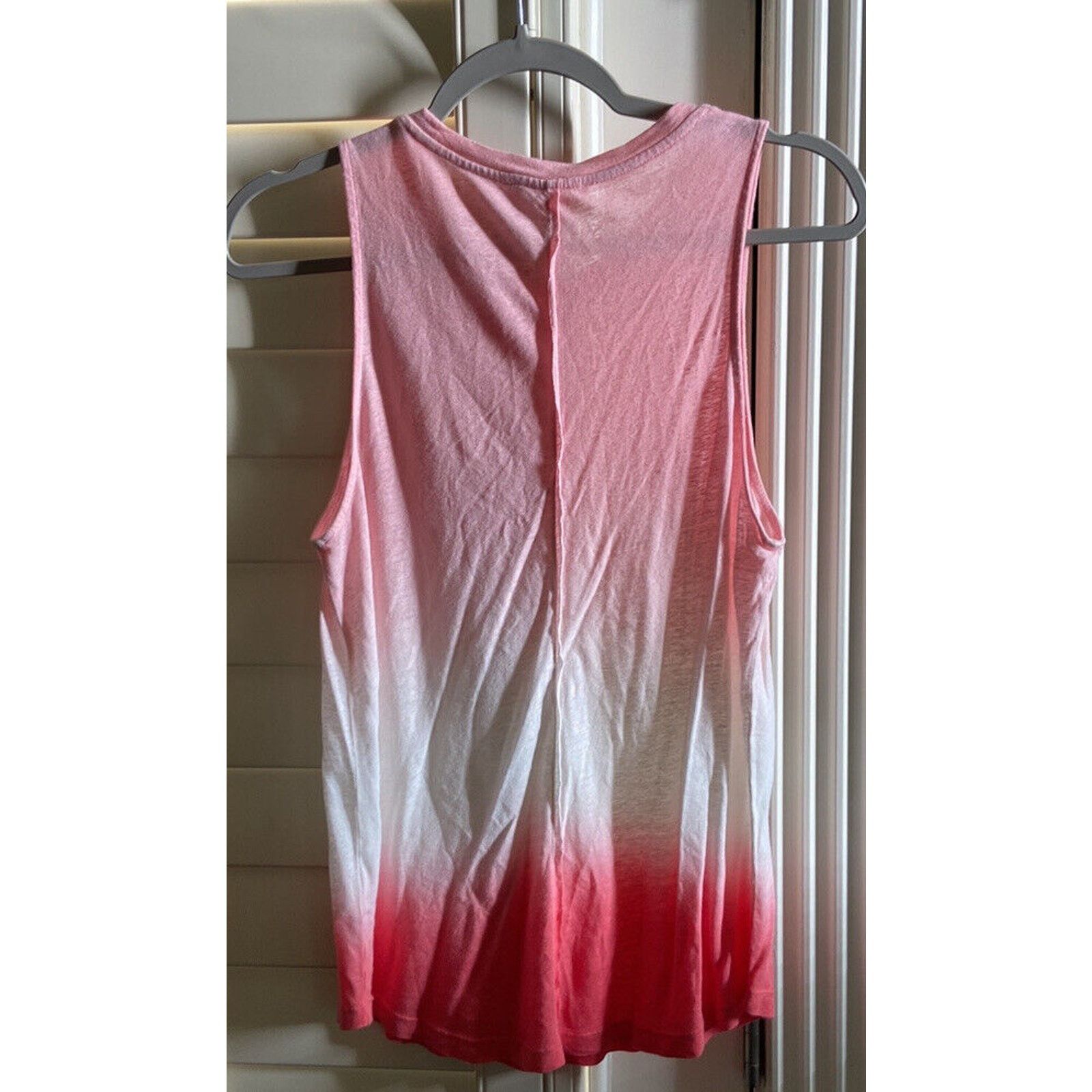 Splendid Splendid XS Pink White Ombre Tie Dye Tank Top Blouse Size XS / US 0-2 / IT 36-38 - 3 Thumbnail