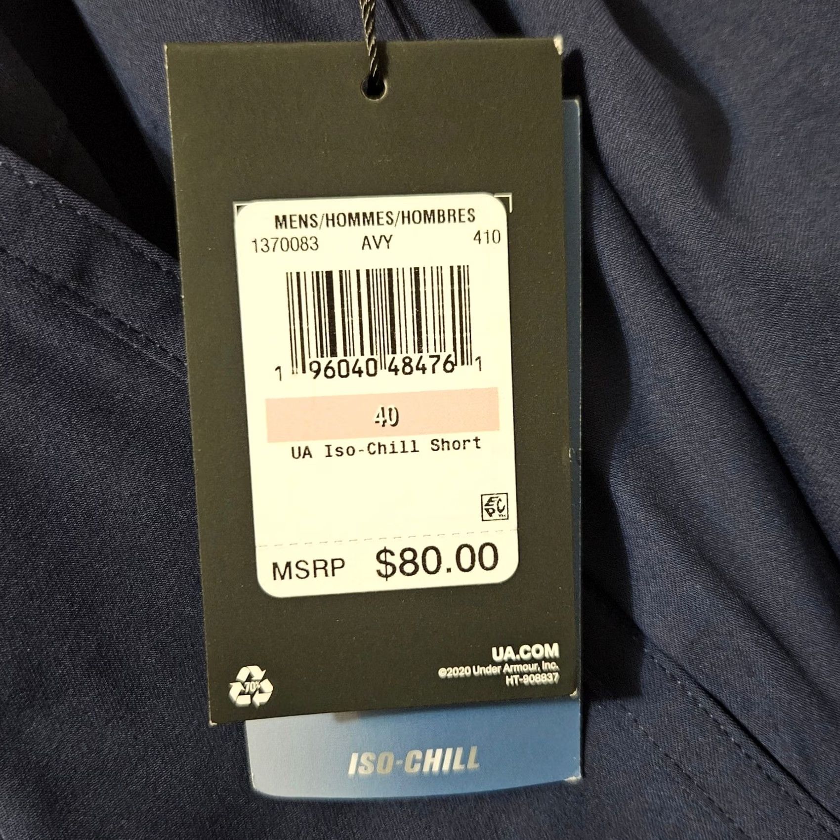 Under Armour Under Armour Mens Shorts Size 40 Blue 8" ISO-Chill Golf Chino Size US 40 / EU 56 - 4 Thumbnail