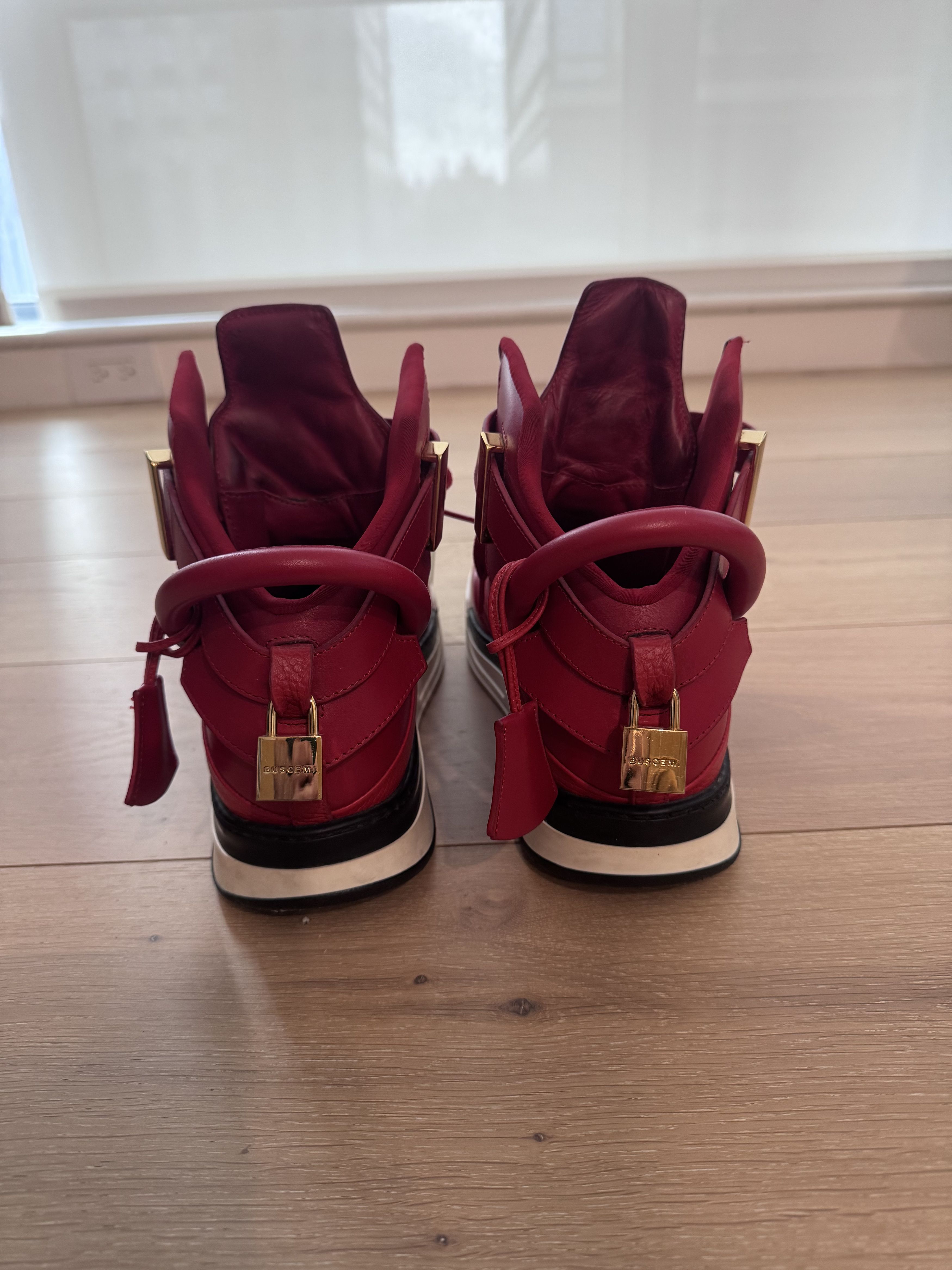 Buscemi Buscemi B Court Red High Top Red Sneaker US 10 Size US 10 / EU 43 - 4 Thumbnail