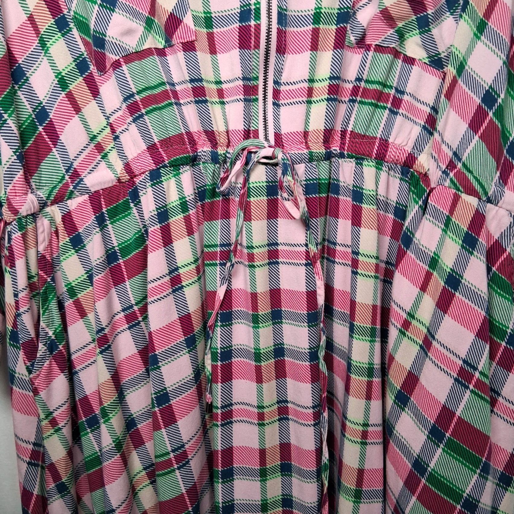 Torrid VINTAGE Torrid Dress Plaid Pattern Knit Zip V-Neck 3X 3/4 Sleeve Midi High Low Shirt Dress Women Plus Size XXL / US 16-18 / IT 52-54 - 5 Thumbnail