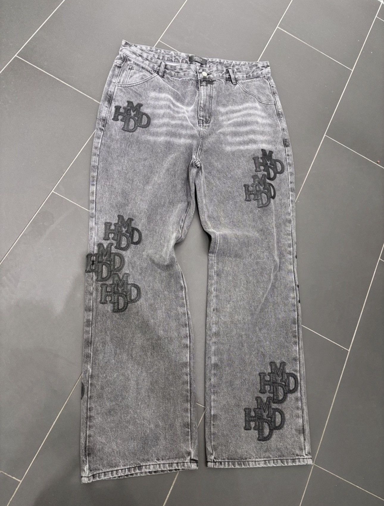 HMDD HMDD Patch Jeans Black/Gray XX-Large Size US 38 / EU 54 - 1 Thumbnail