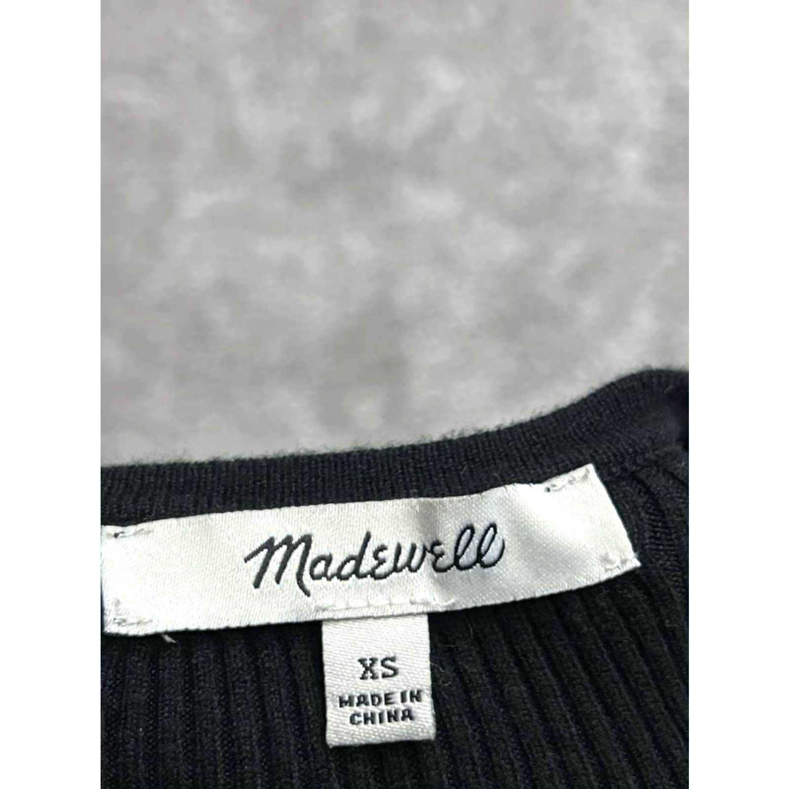 Madewell Madewell Sweater Shirt Womens XS Black Retro Lillie Normcore Square Neck Pullover Knit Viscose Polyester Ribbed Casual Womens Size XS / US 0-2 / IT 36-38 - 4 Thumbnail