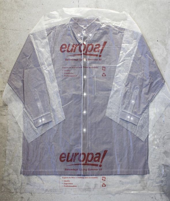 Balenciaga S/S 18 'Europa' Dry-Clean Laminated Button Down Shirt