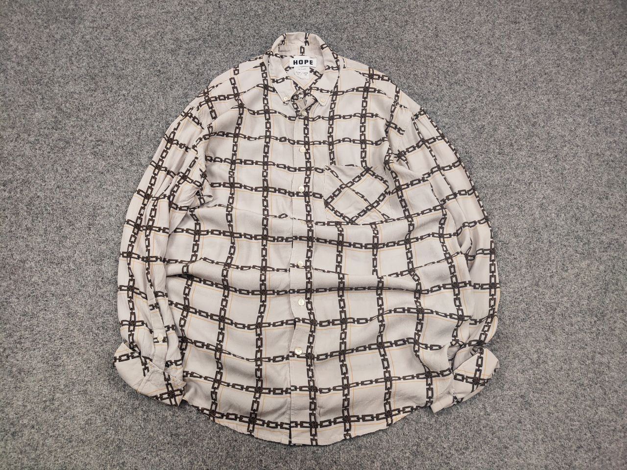 Hope Hope design Unisex Mash Button Shirt Oversized Logo chain Size US M / EU 48-50 / 2 - 2 Thumbnail