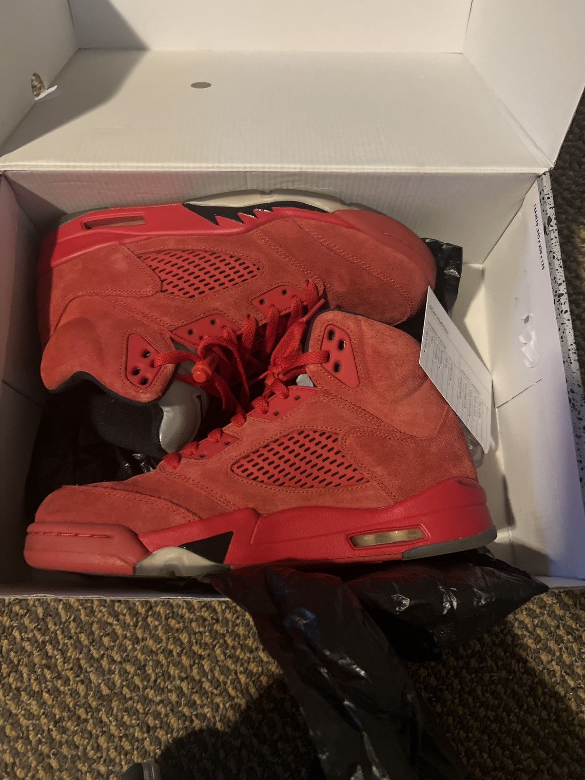 jordan retro 5 red suede