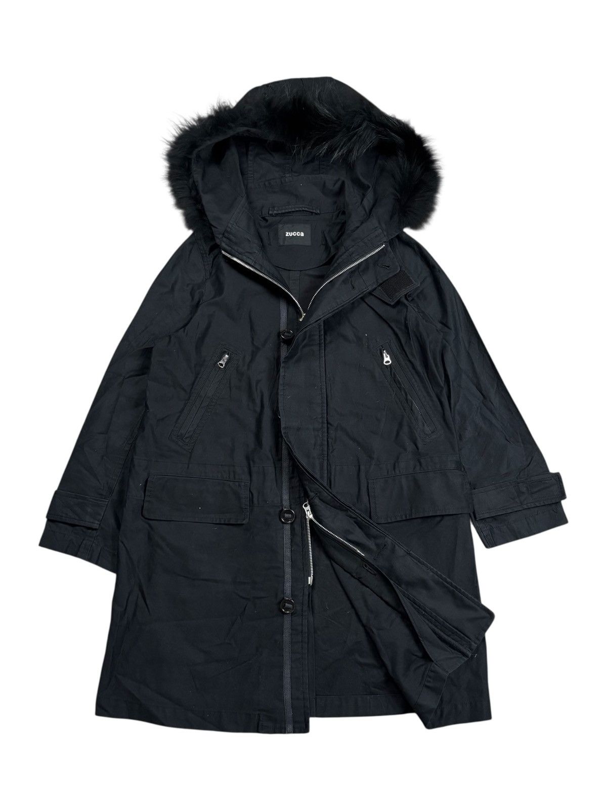 2000s Zucca - Vkei Style Fur Hoodie Jacket