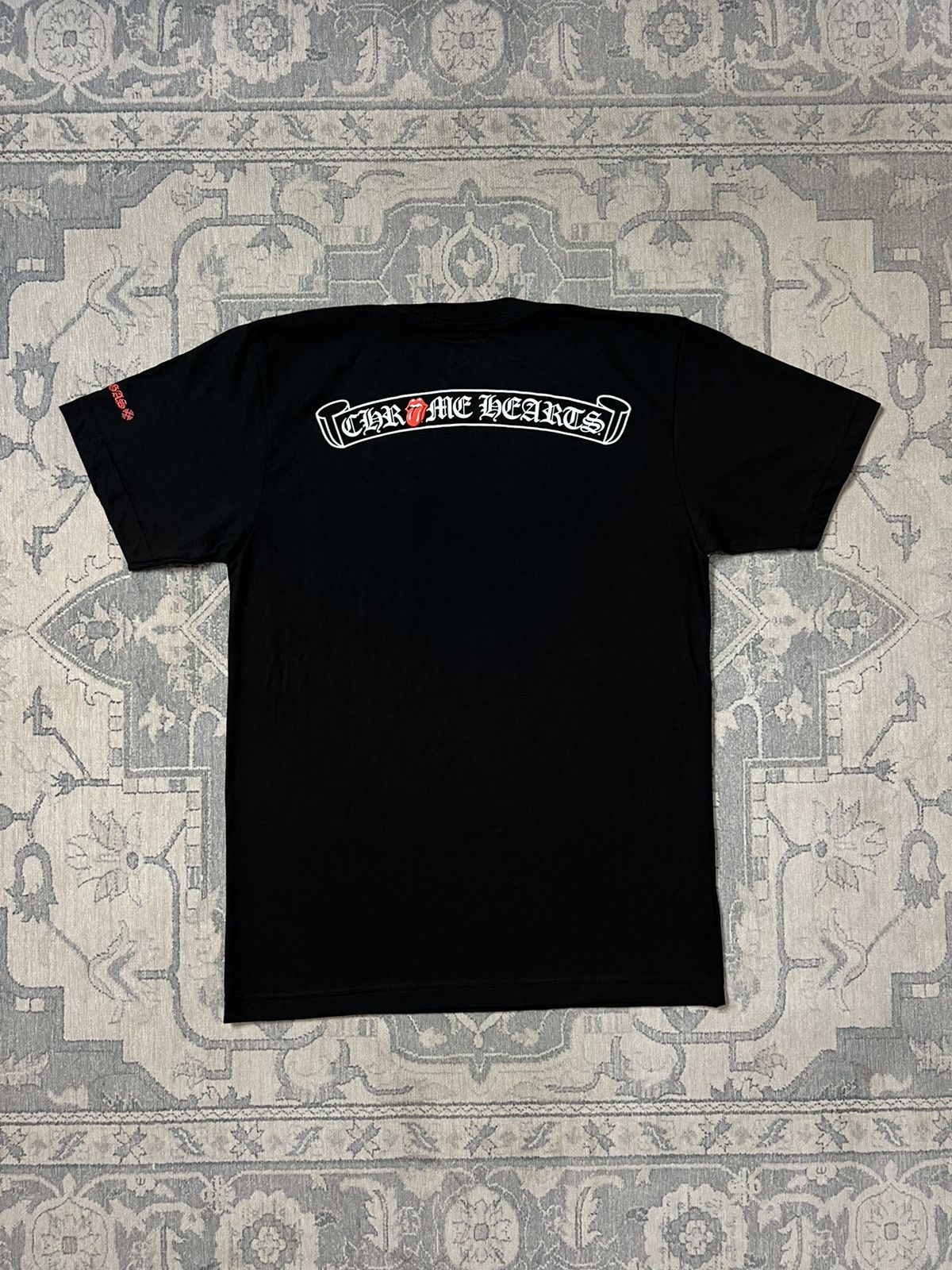 Chrome Hearts x Rolling Stones scroll Logo Tee