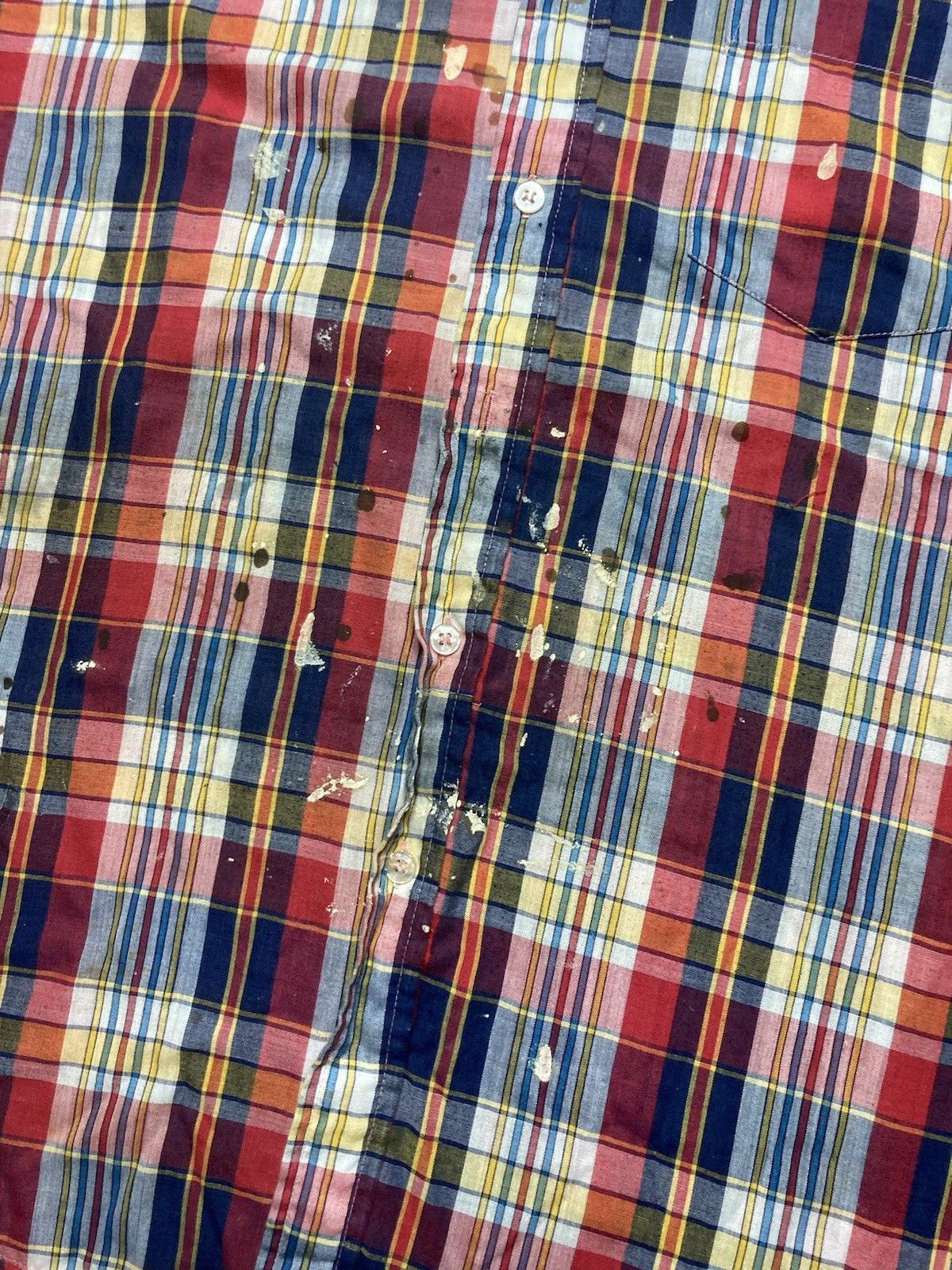 Vintage Vintage 80s button shirt paint distressed lightweight large Size US L / EU 52-54 / 3 - 4 Thumbnail