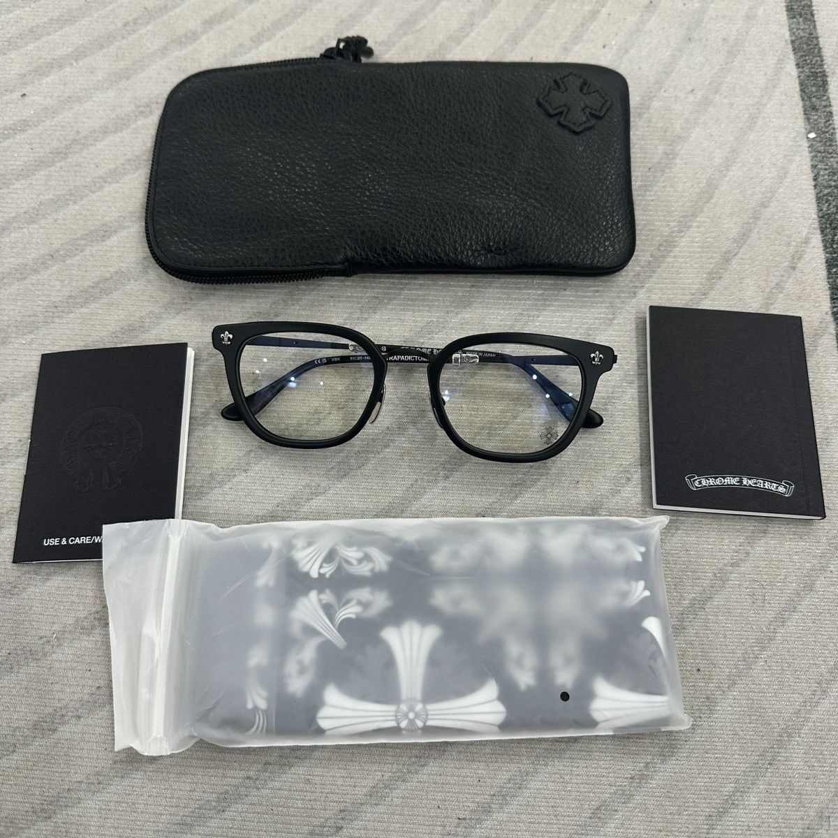 Chrome Hearts CHROME HEARTS STRAPADICTOME MATTE BLACK EYEGLASSES Size ONE SIZE - 2 Thumbnail
