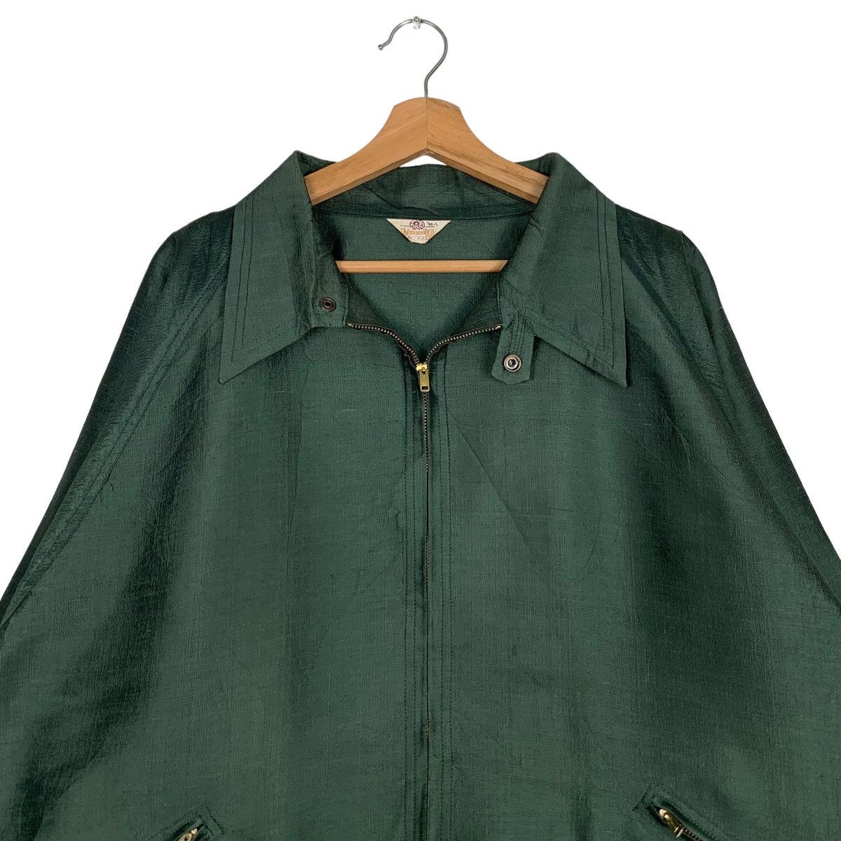 Vintage SHINAWATRA THAI HOUSE Green Casual Jacket #0497-C23 Size US M / EU 48-50 / 2 - 2 Thumbnail