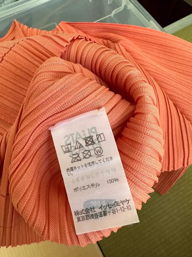 Issey Miyake Issey Miyake size:3 Orange pleated long-sleeved shirt Size XS / US 0-2 / IT 36-38 - 7 Thumbnail