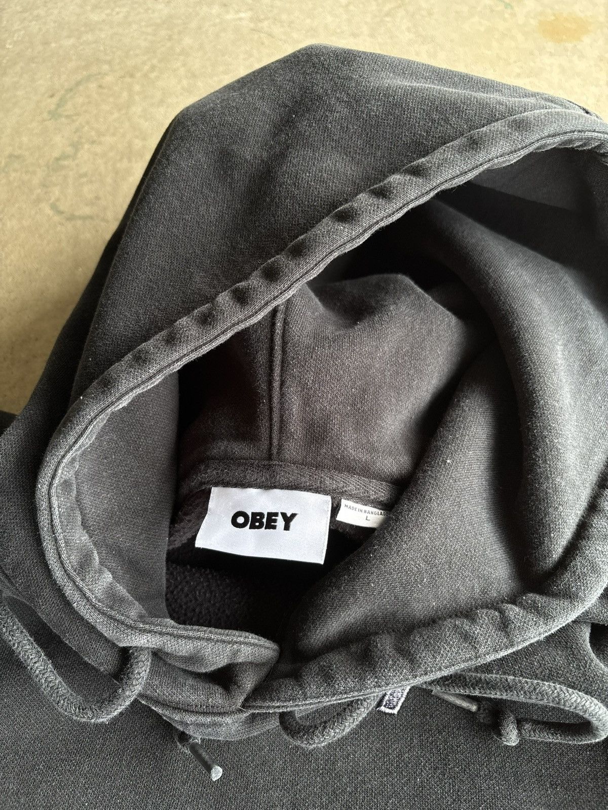 Obey Vintage Black Heavyweight Simple Obey Embroidery Logo Hoodie Size US L / EU 52-54 / 3 - 6 Thumbnail