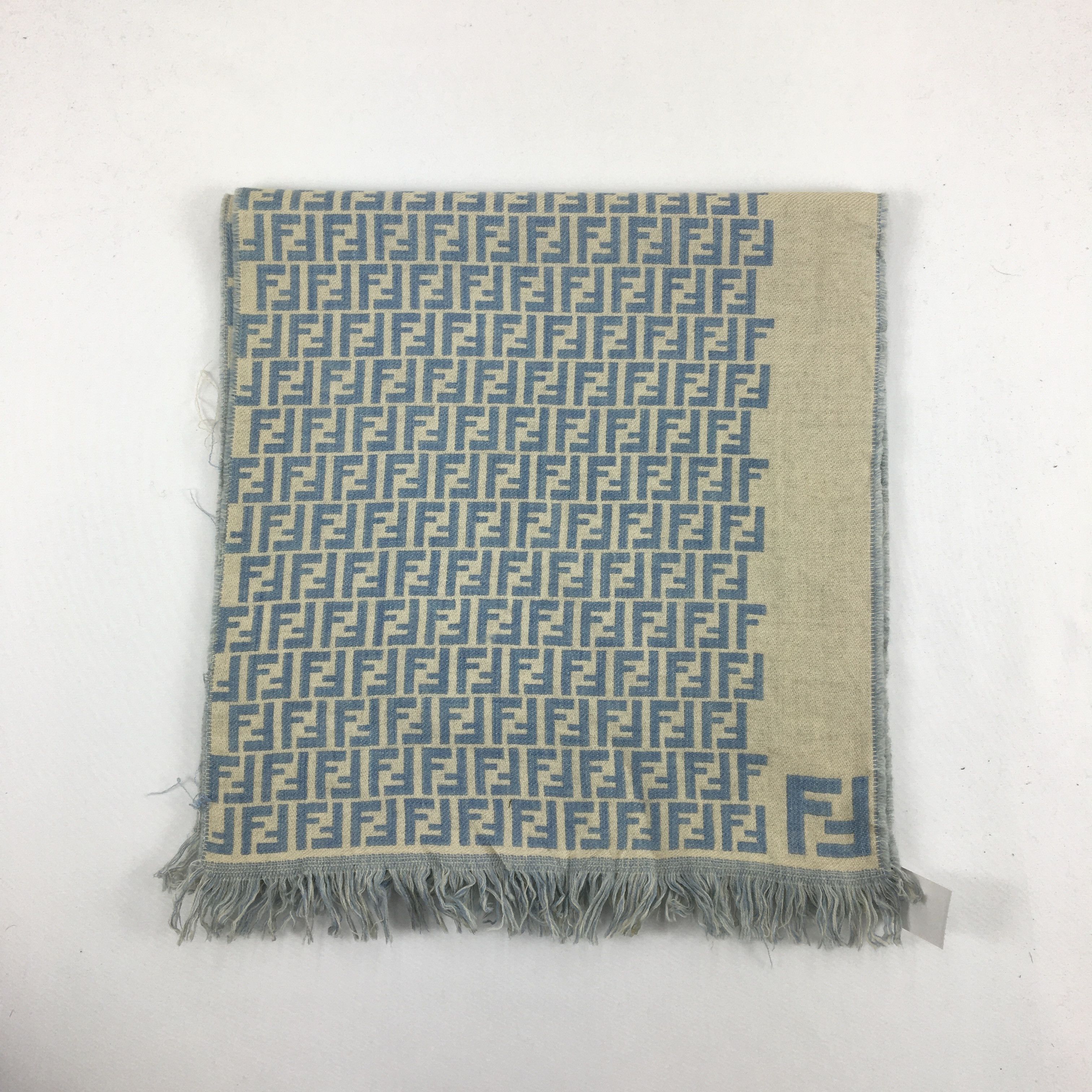 Fendi × Vintage Vintage Fendi Scarf Muffler FF Roma Monogram Wool Scarves Size ONE SIZE - 2 Thumbnail