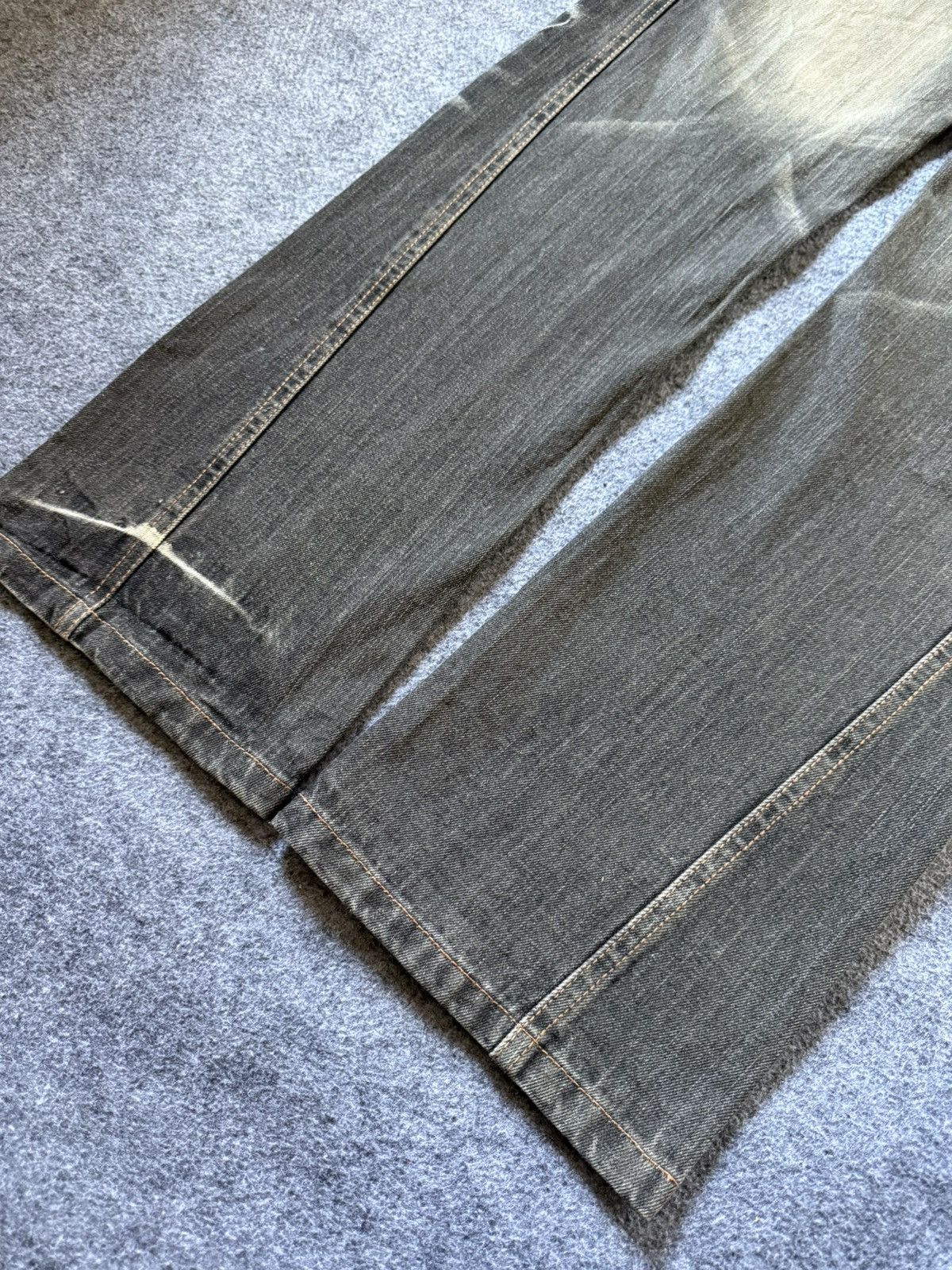If Six Was Nine Double Focus Japan Asymmetrical Double Waist Flared Jeans Size US 30 / EU 46 - 11 Thumbnail